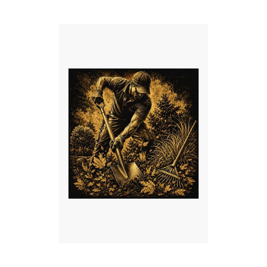 Garden Growth Requires Hard Work Poster