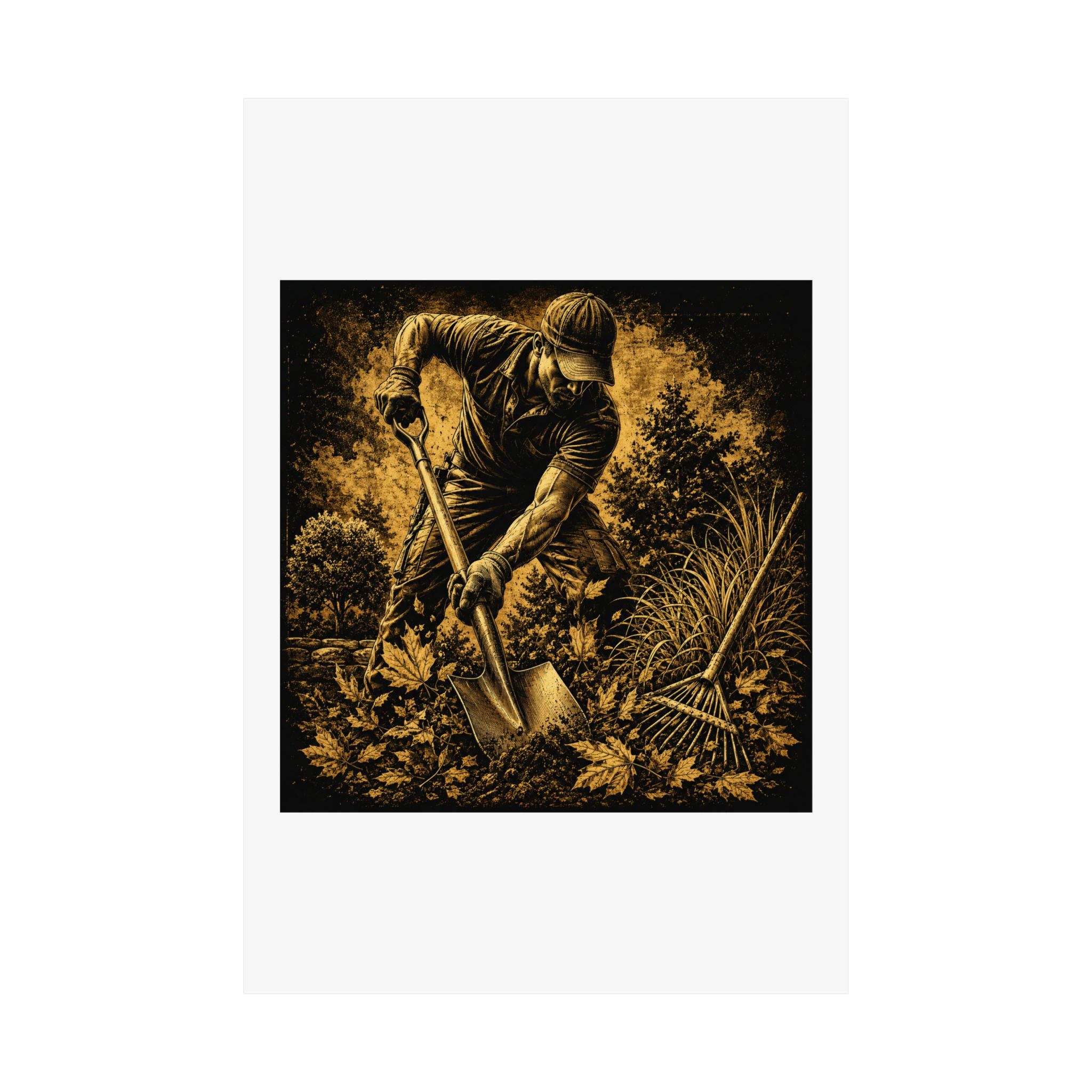 Garden Growth Requires Hard Work Poster