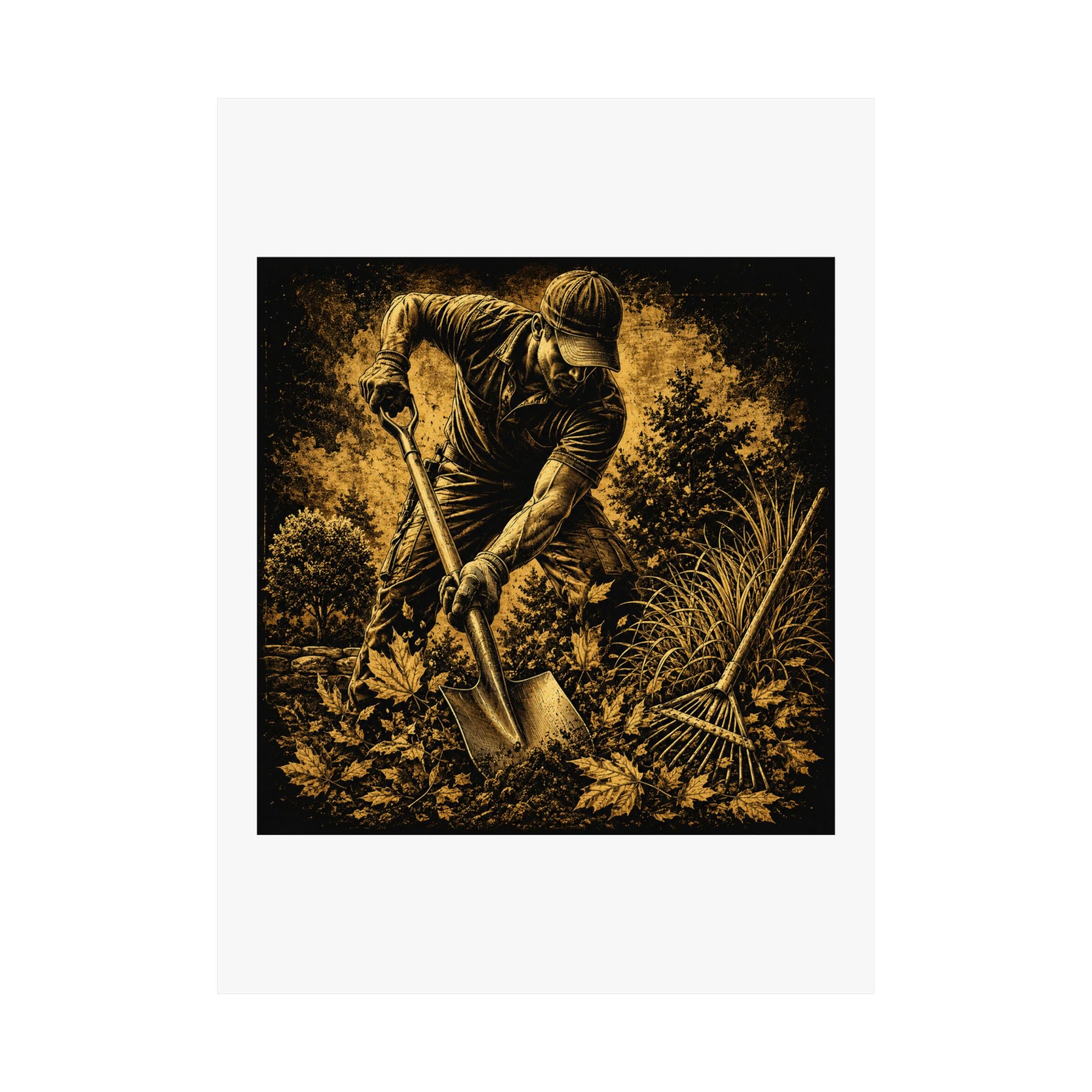 Garden Growth Requires Hard Work Poster