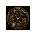 Golden Landscaper Emblem Sticker