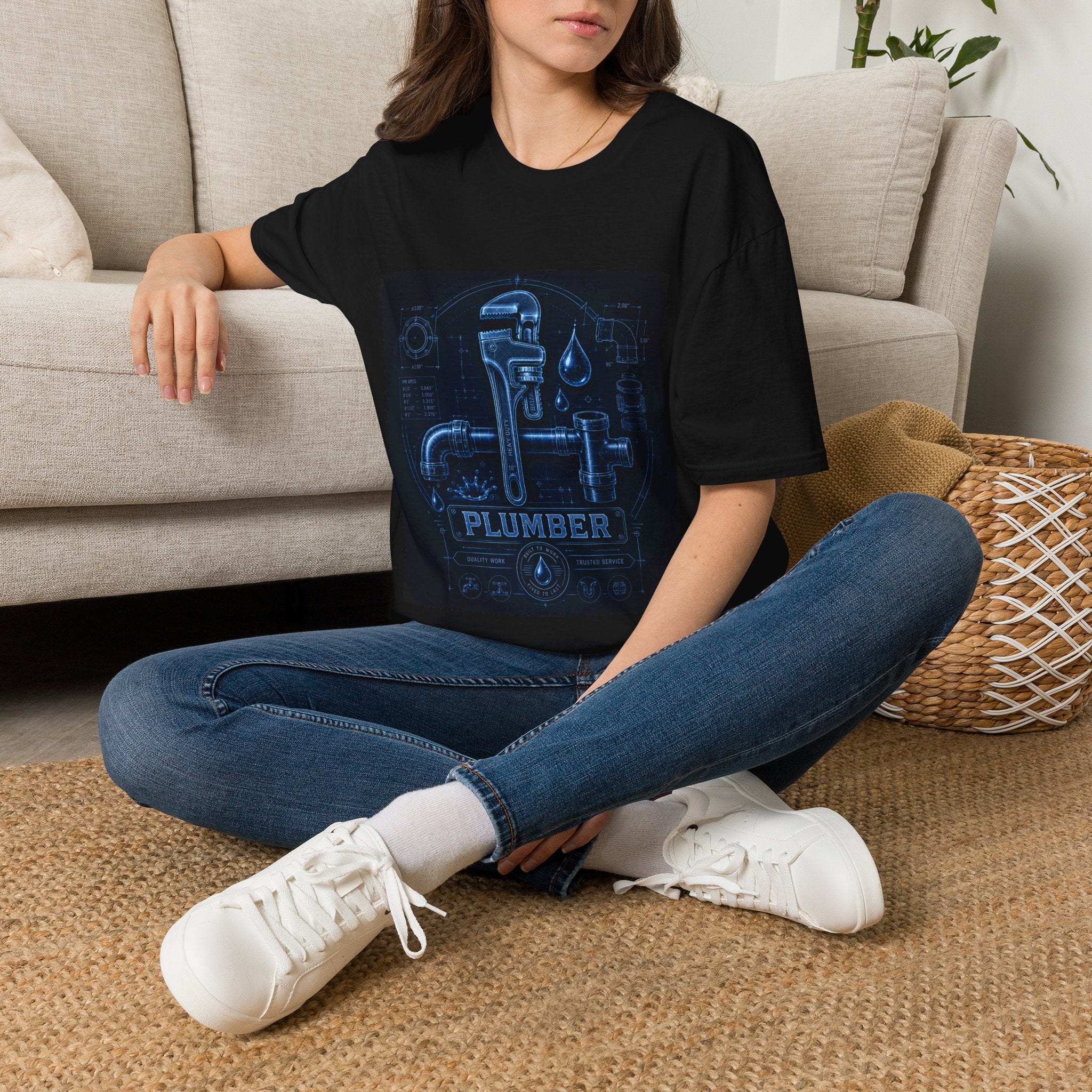 Proud Plumber Blueprint Classic Tee