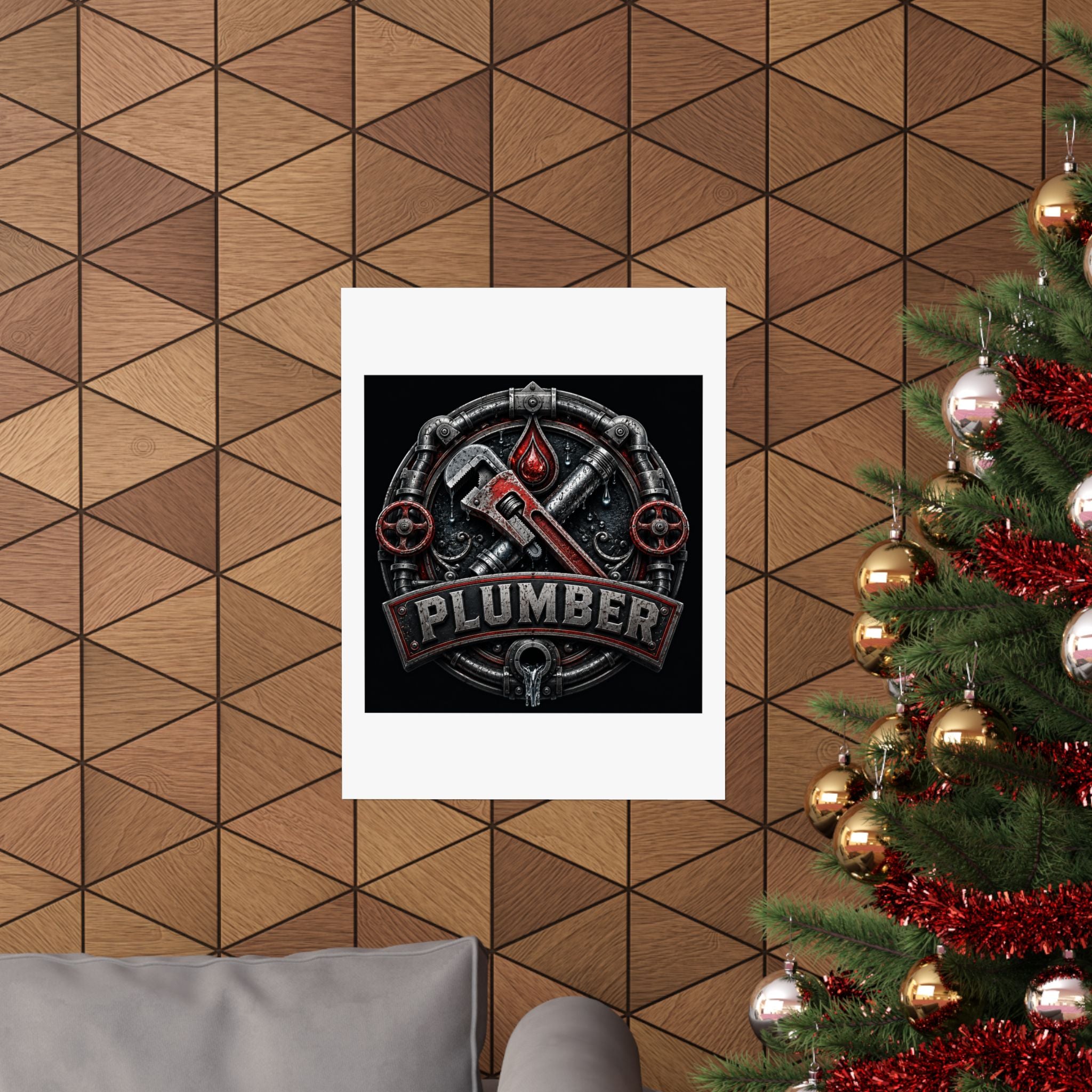 Proud Plumber Badge Poster