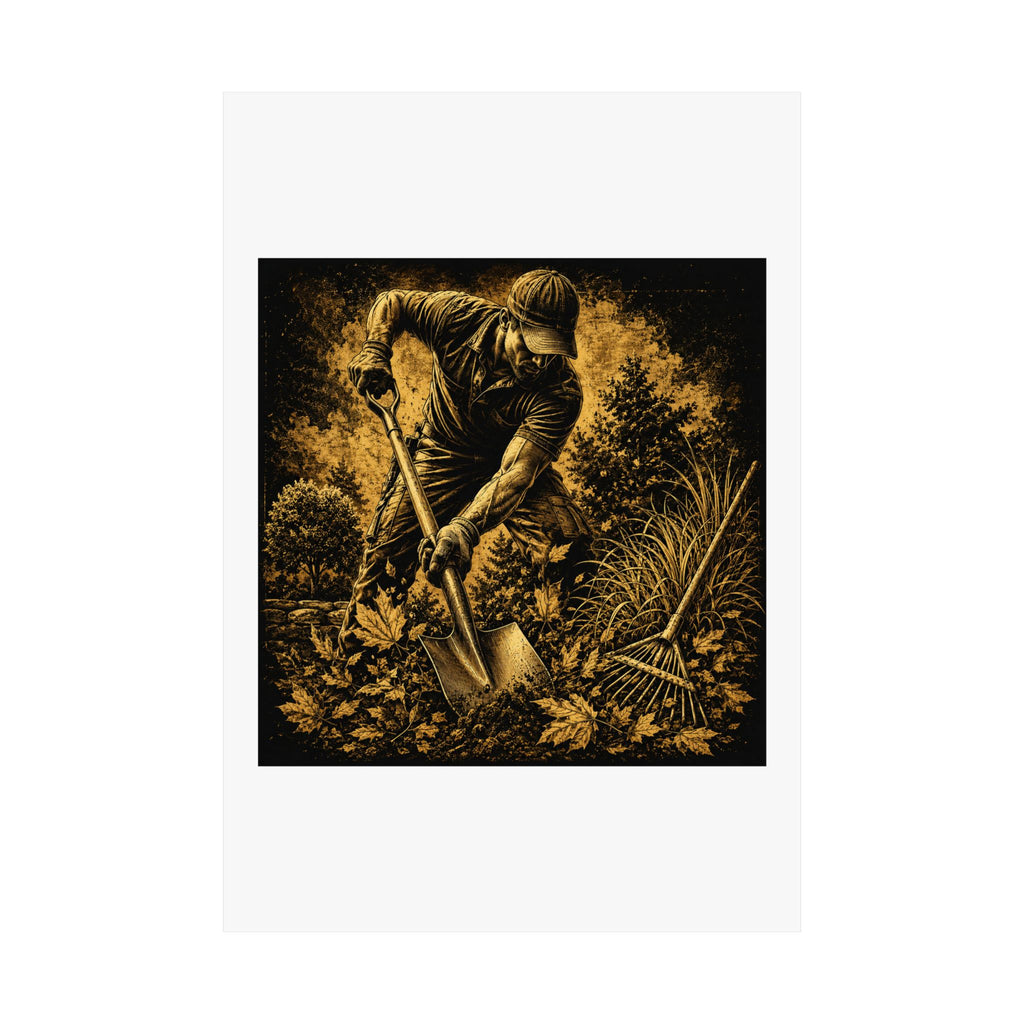 Garden Growth Requires Hard Work Poster
