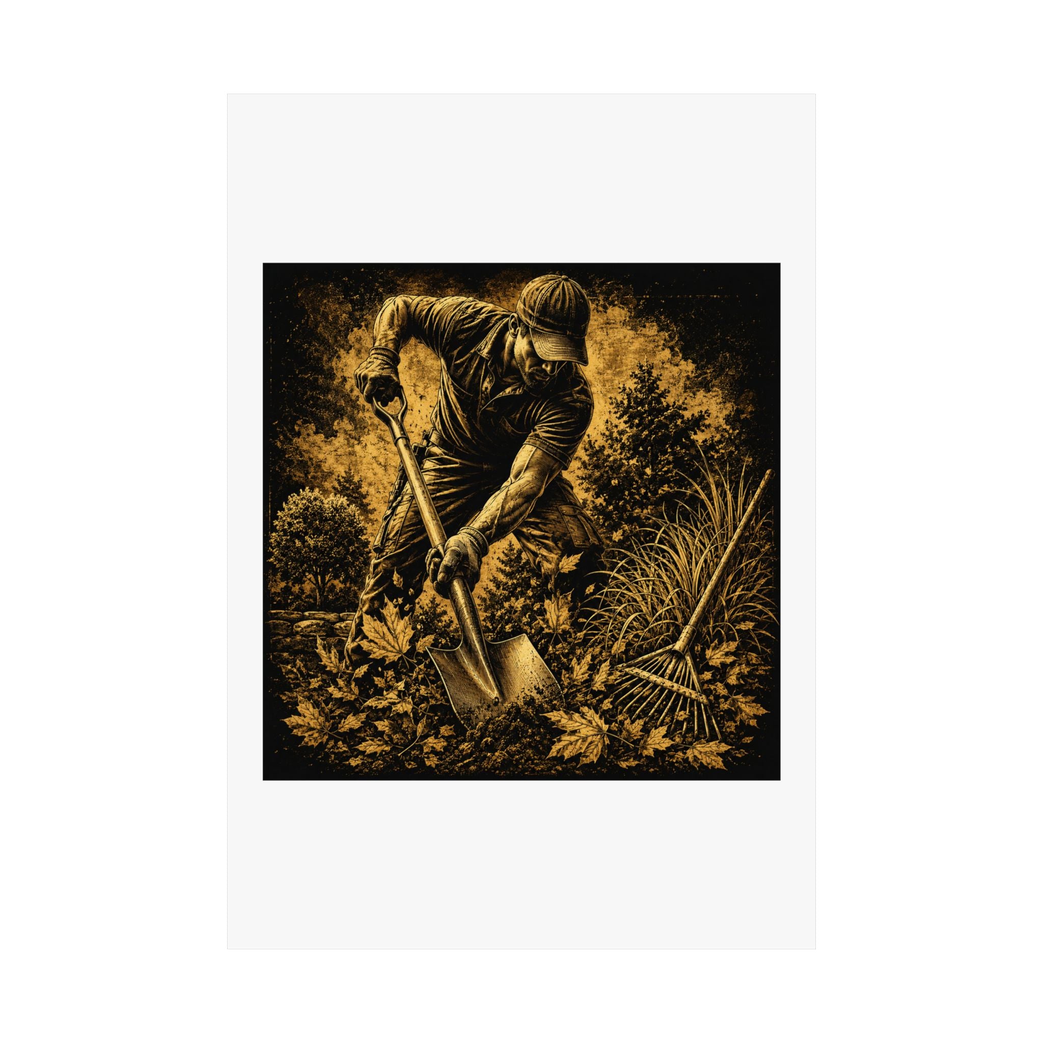 Garden Growth Requires Hard Work Poster