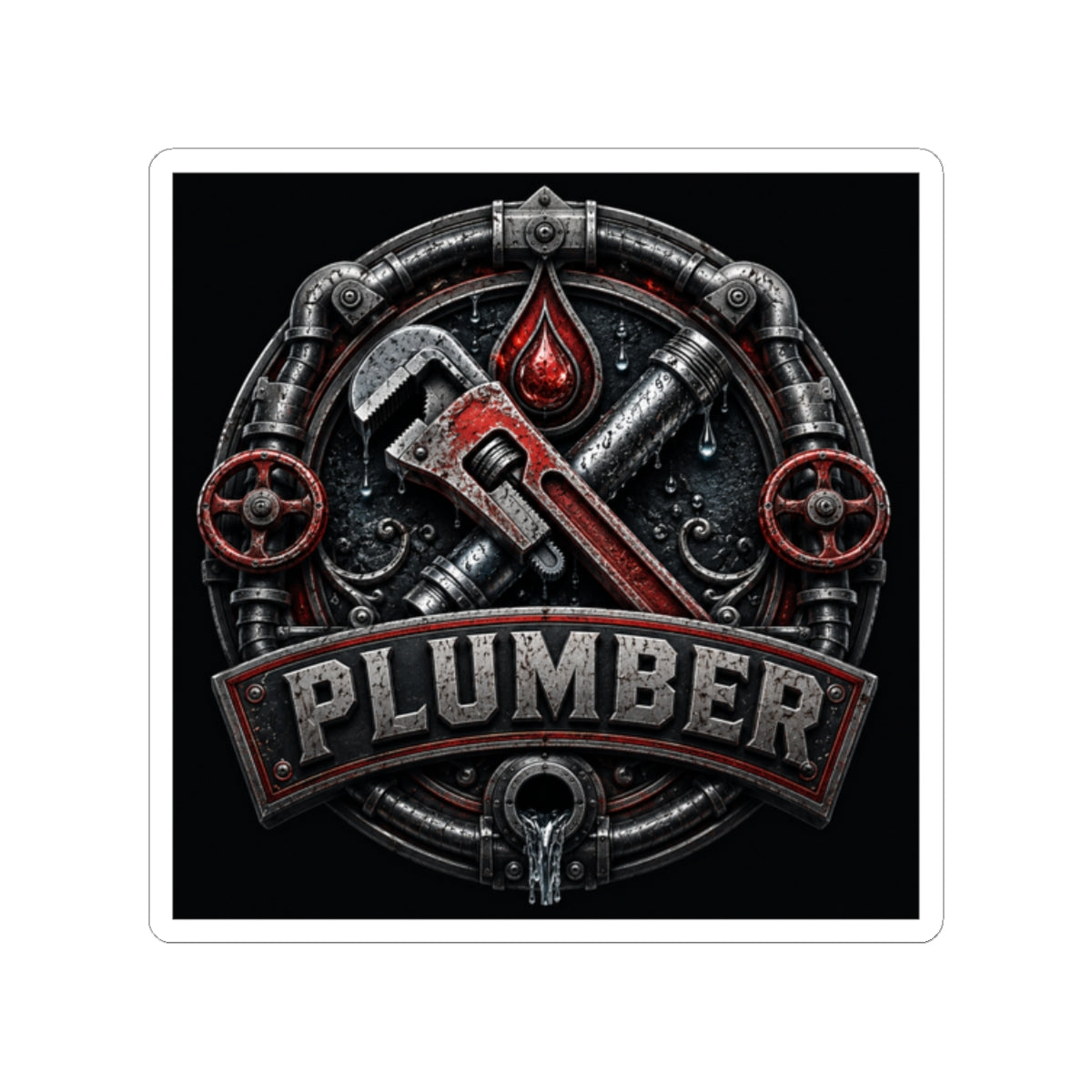 Proud Plumber Badge Sticker