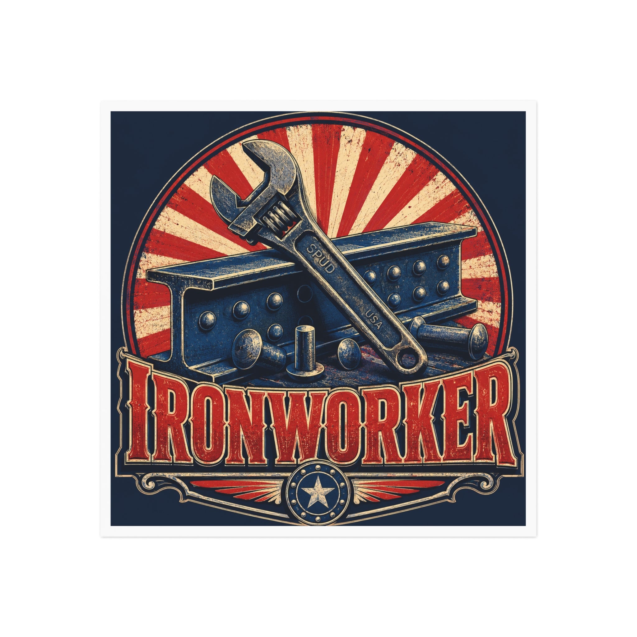 American Ironworker Pride Magnet