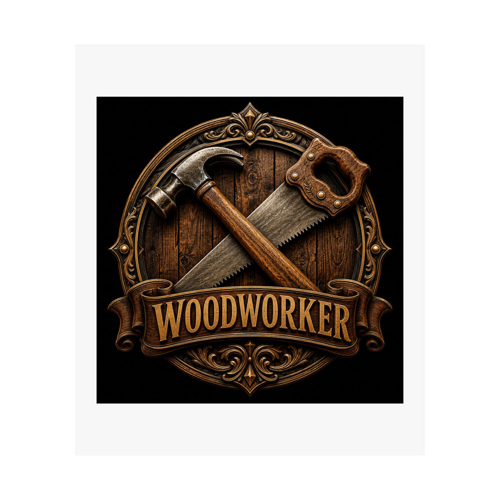 Proud Woodworker Badge Poster