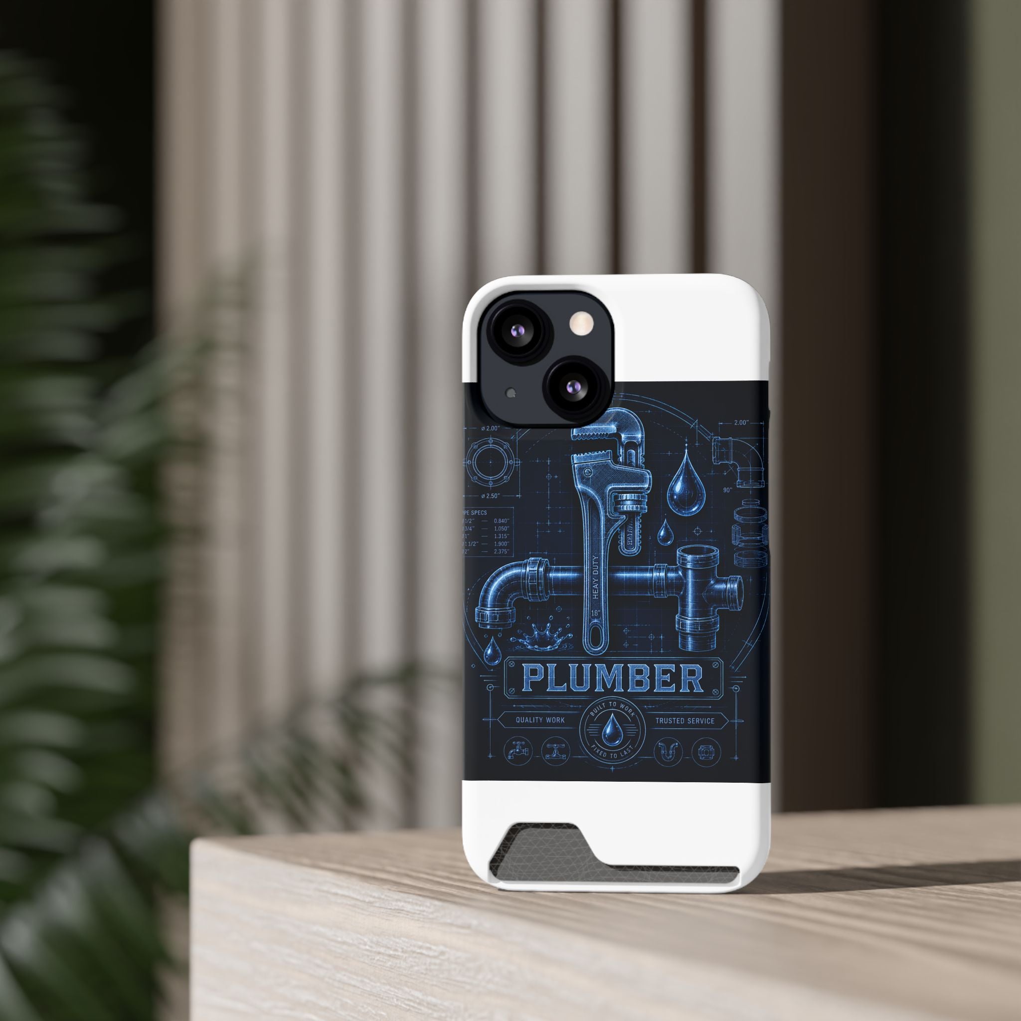 Proud Plumber Blueprint Phone Case