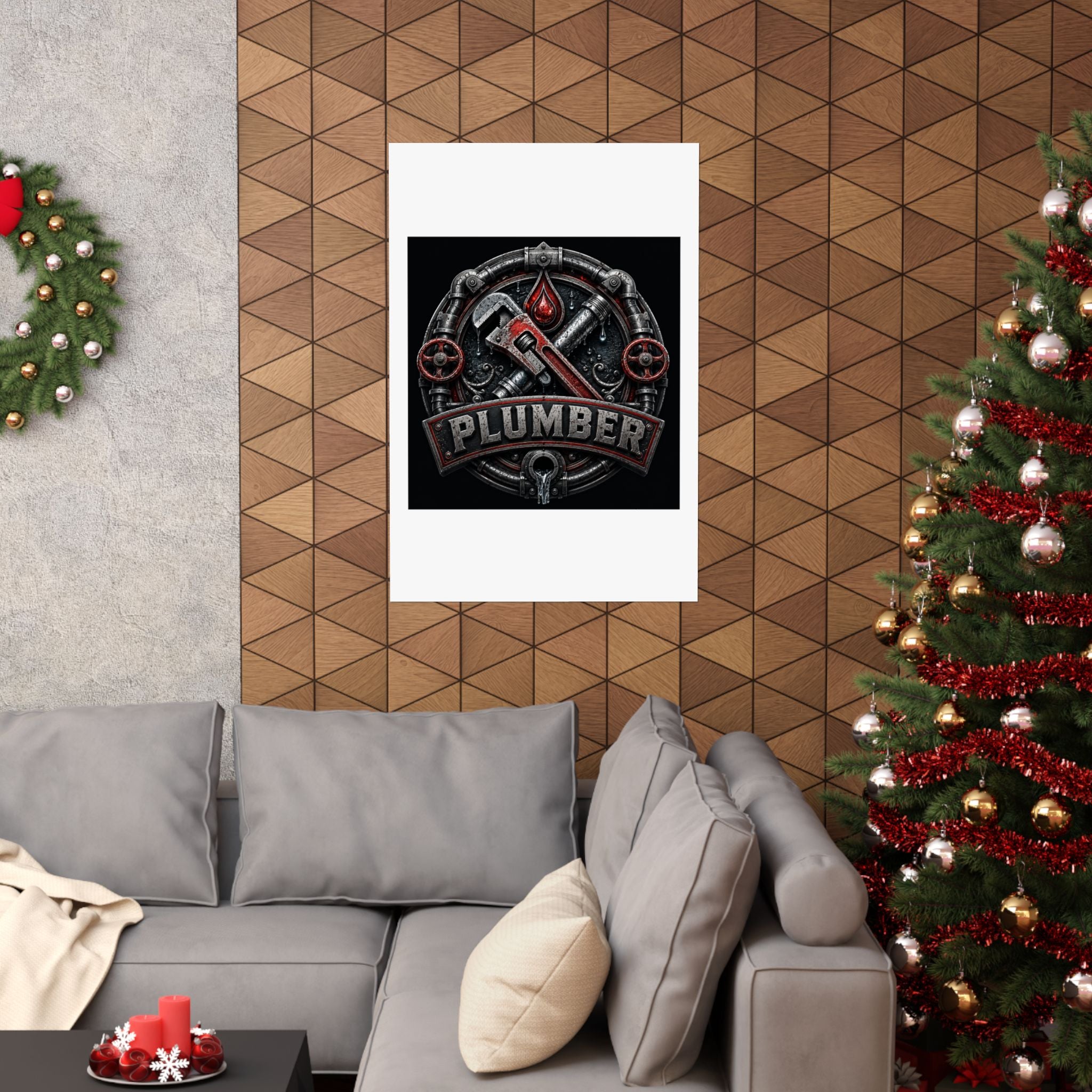 Proud Plumber Badge Poster