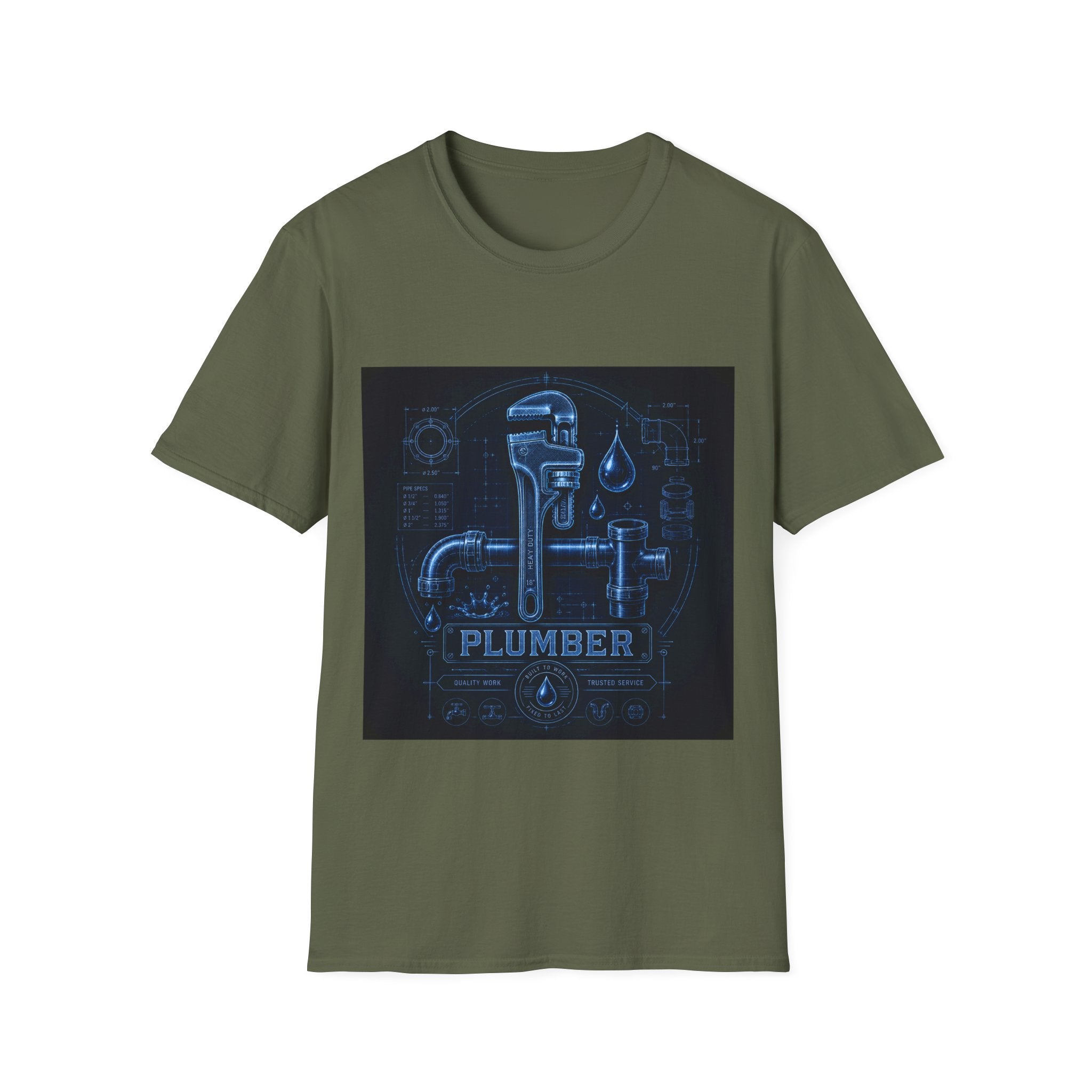 Proud Plumber Blueprint Classic Tee
