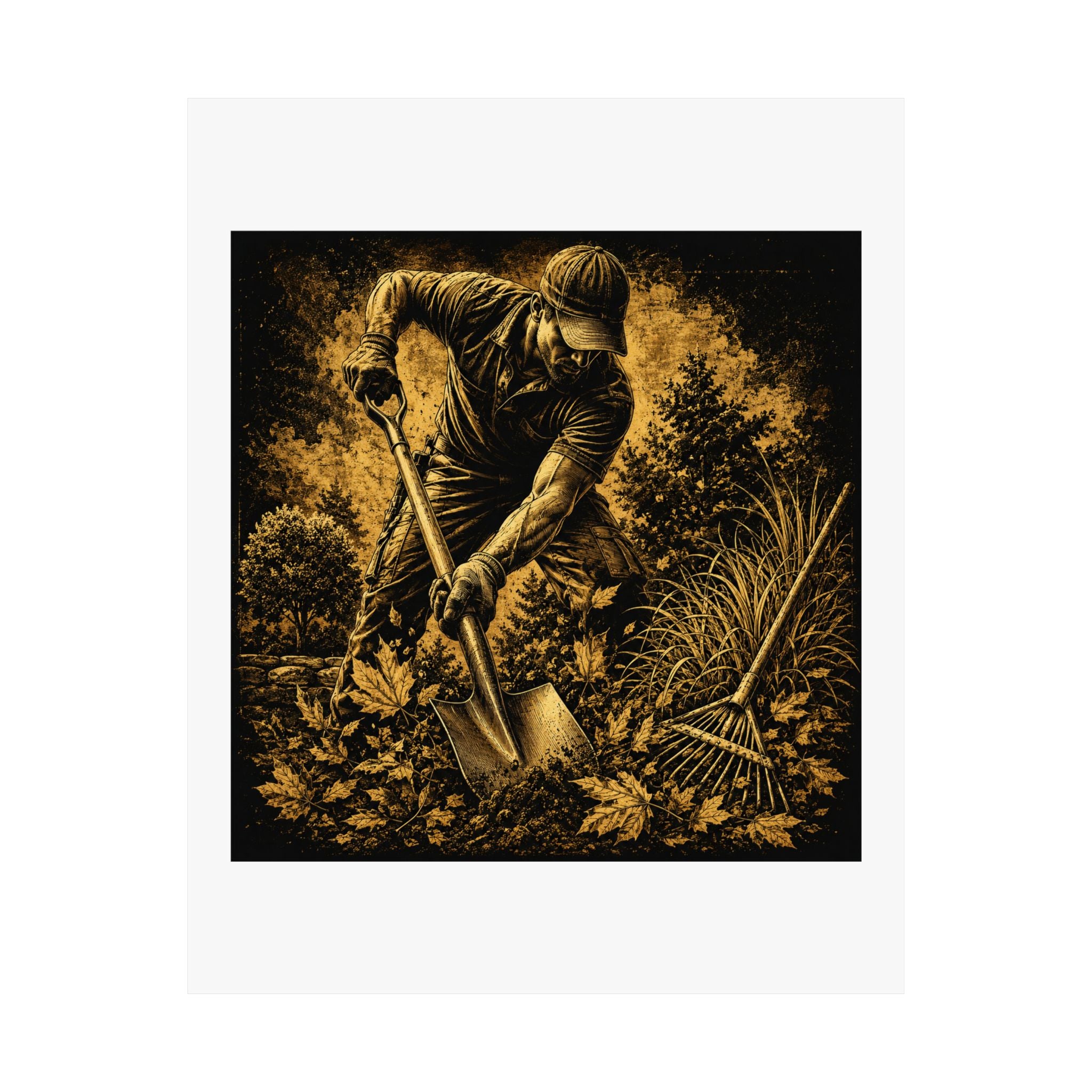 Garden Growth Requires Hard Work Poster