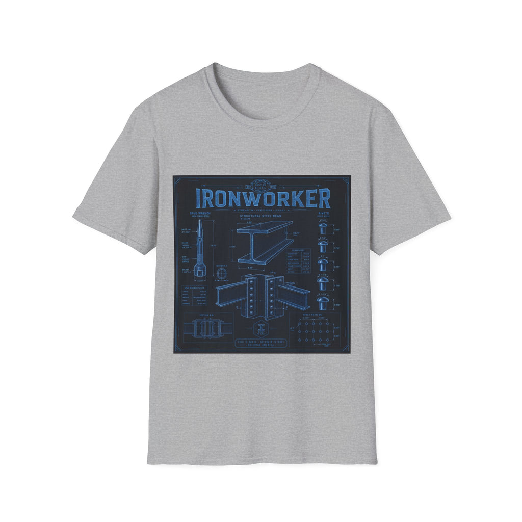 Ironworker Structural Steel Blueprint Classic Tee