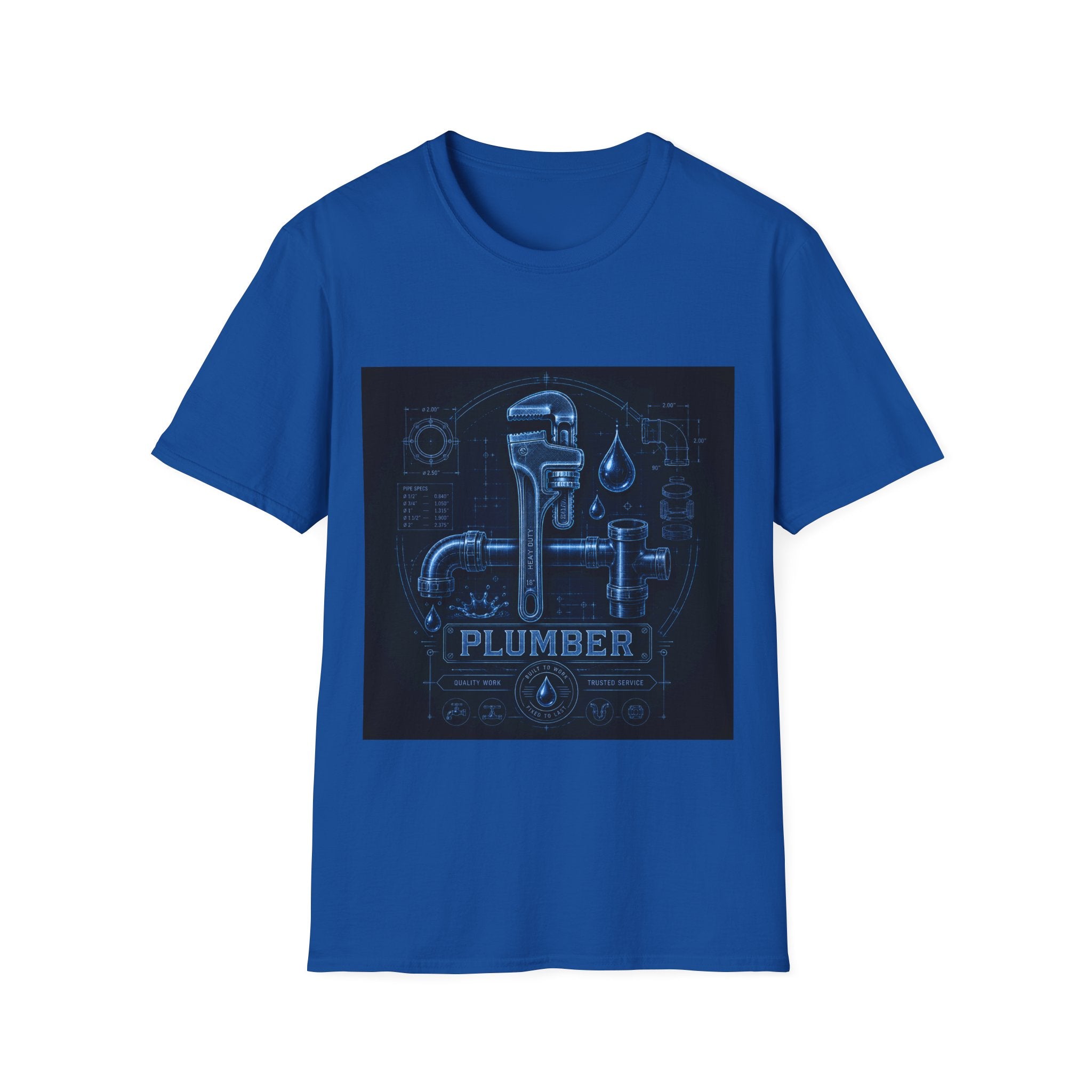 Proud Plumber Blueprint Classic Tee