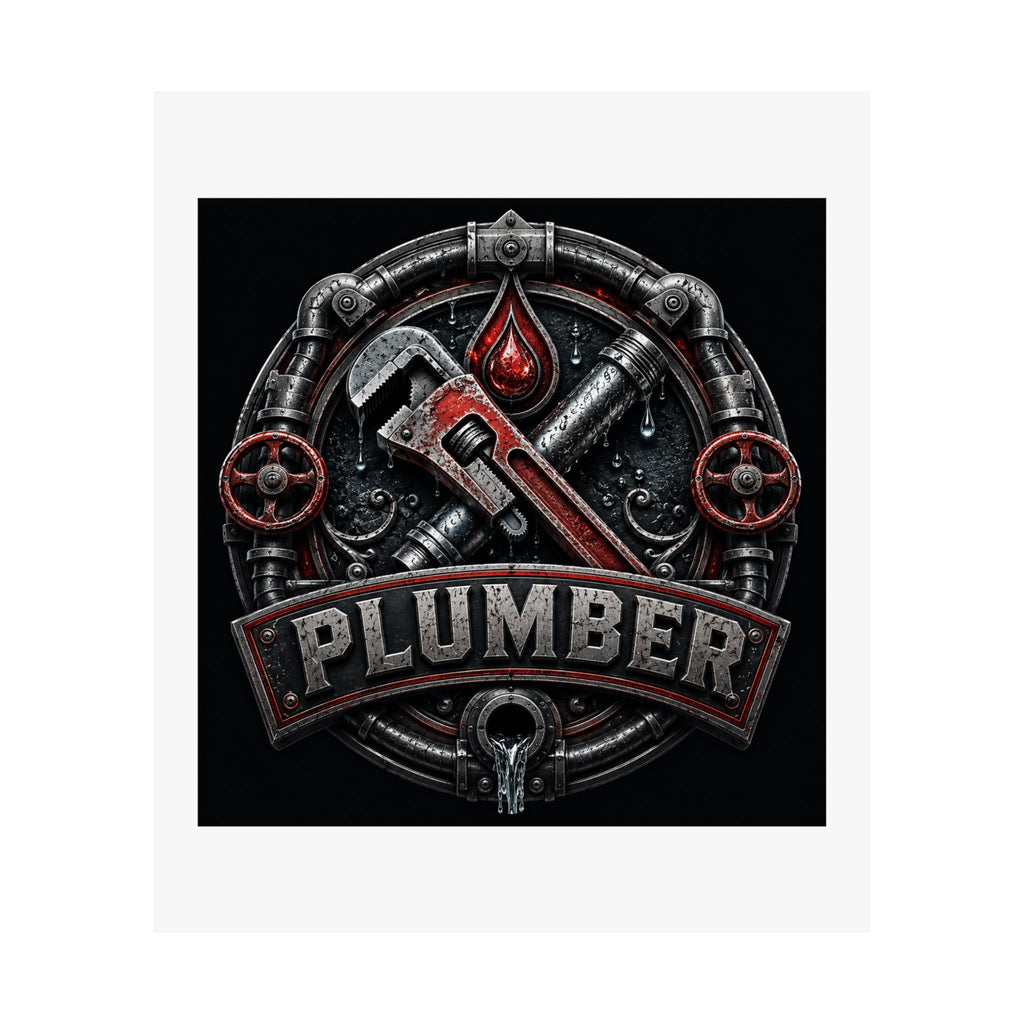 Proud Plumber Badge Poster
