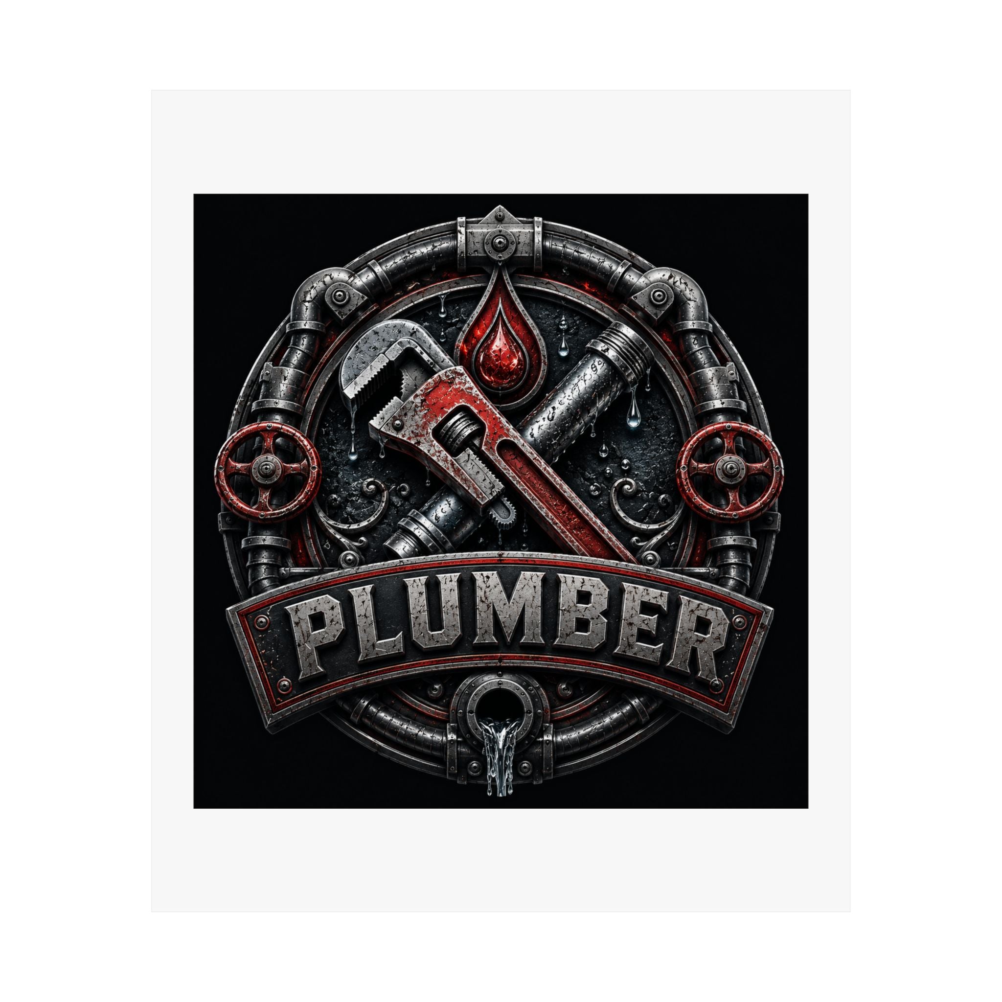 Proud Plumber Badge Poster