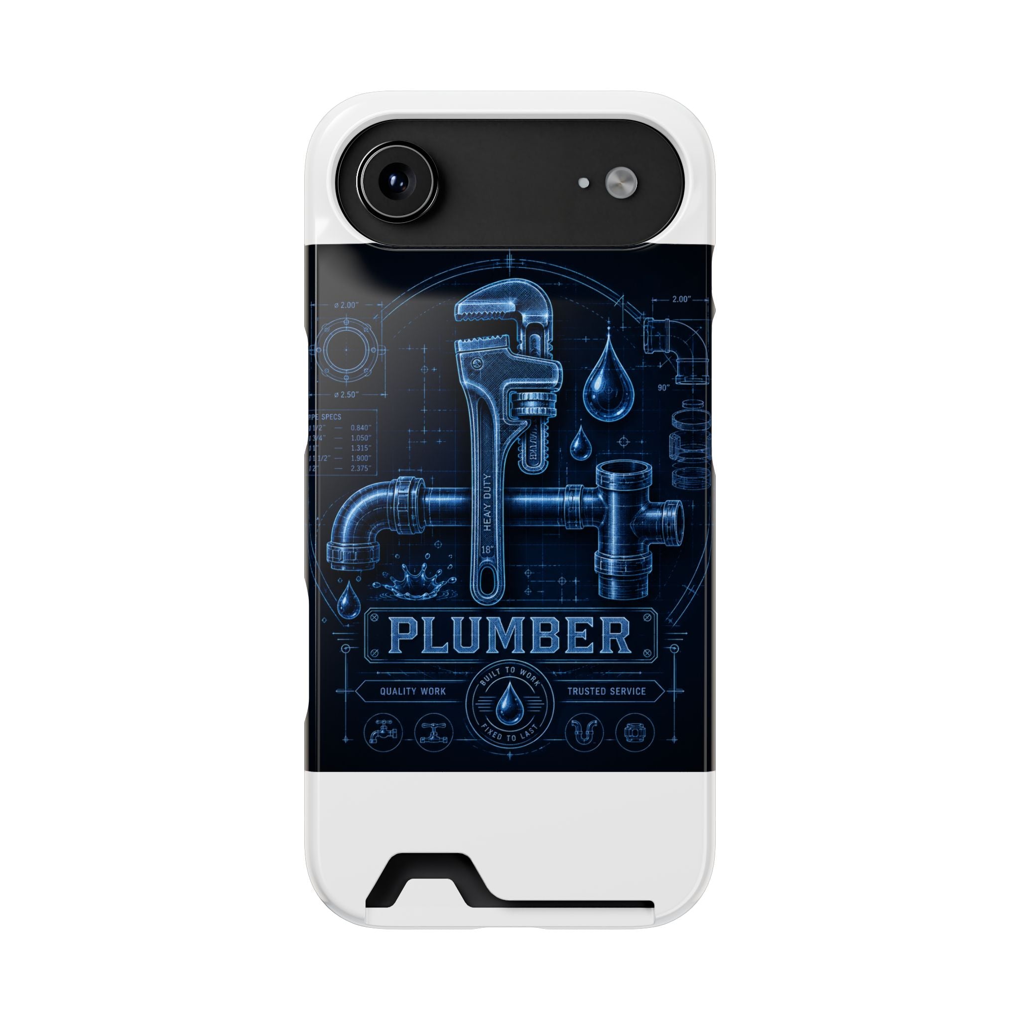Proud Plumber Blueprint Phone Case
