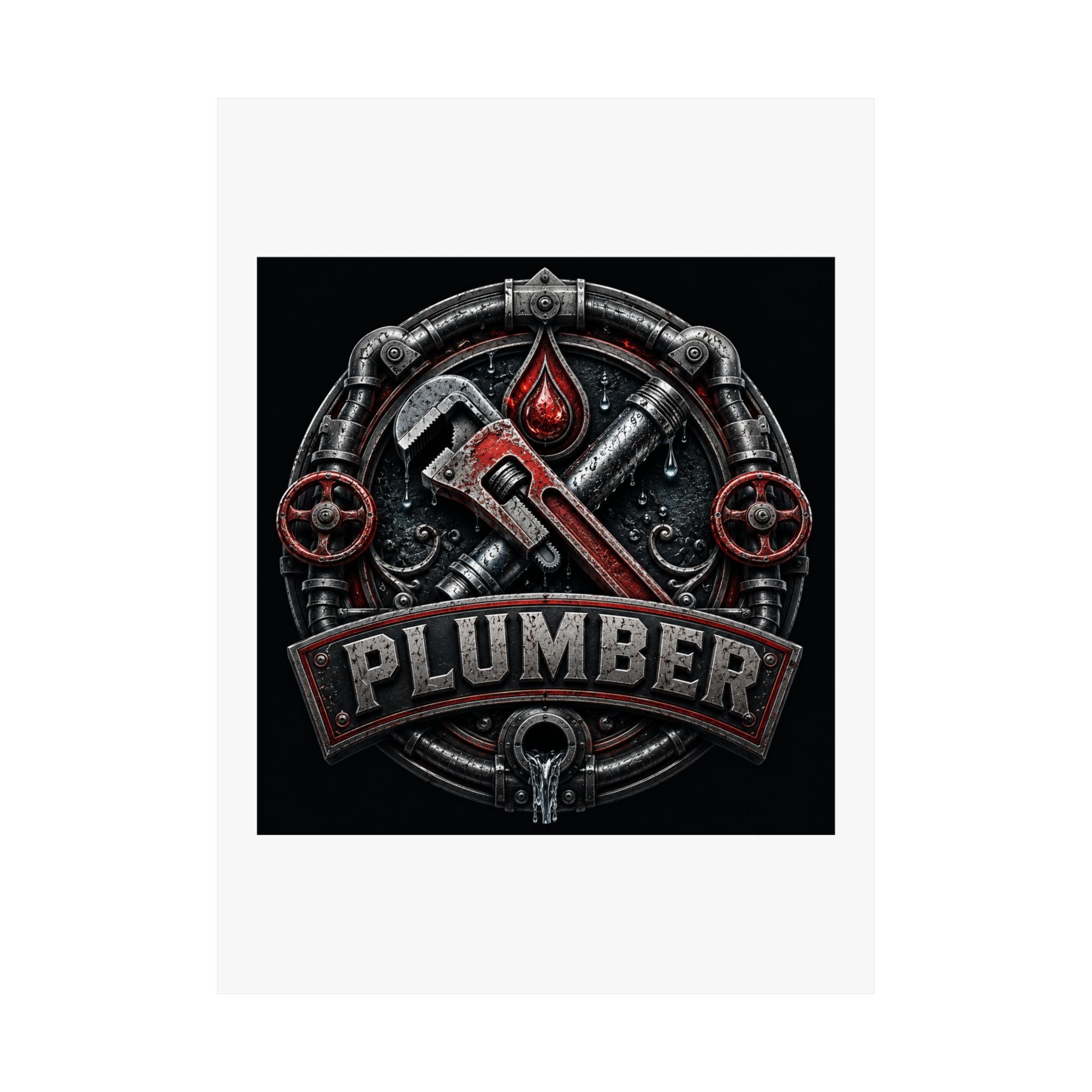 Proud Plumber Badge Poster