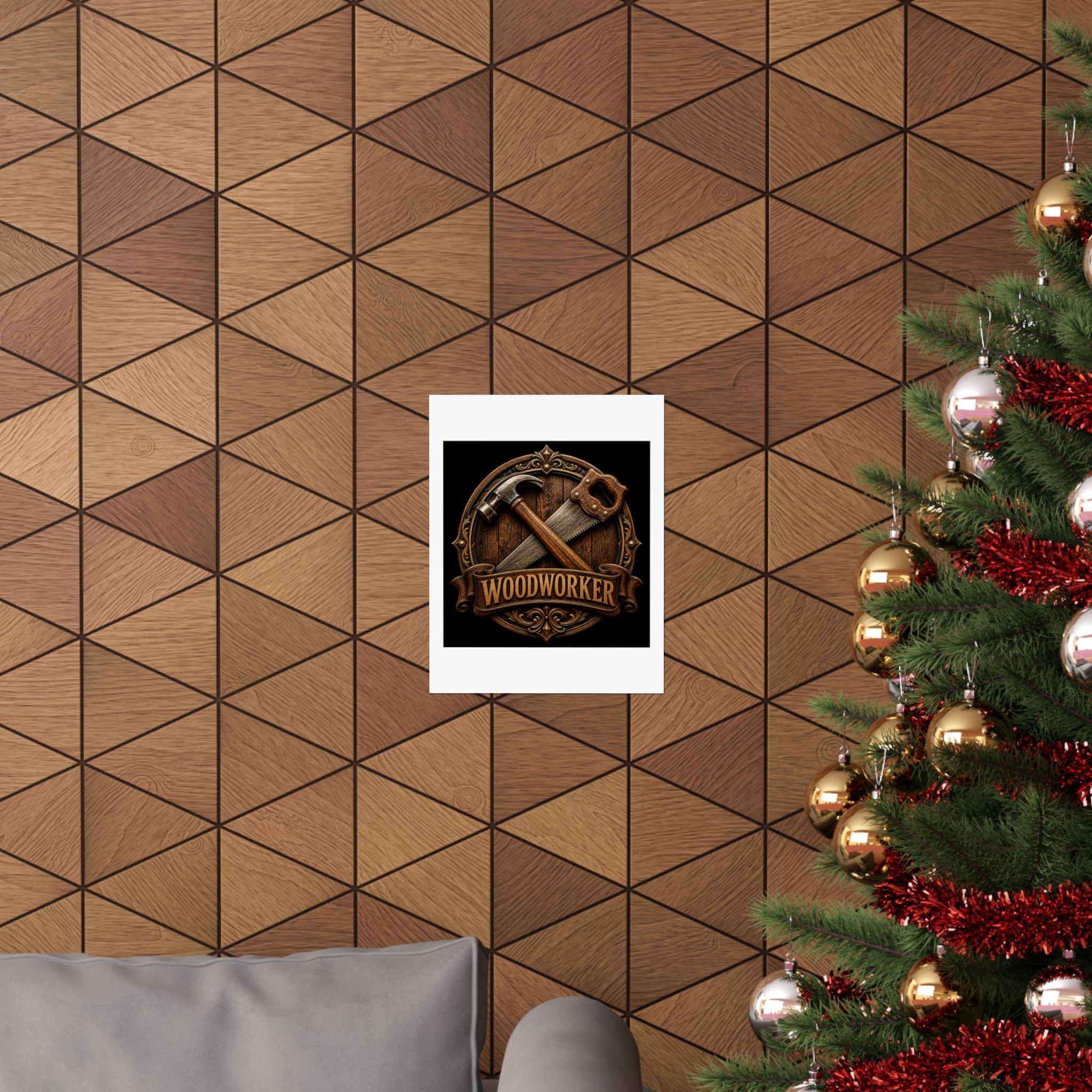 Proud Woodworker Badge Poster