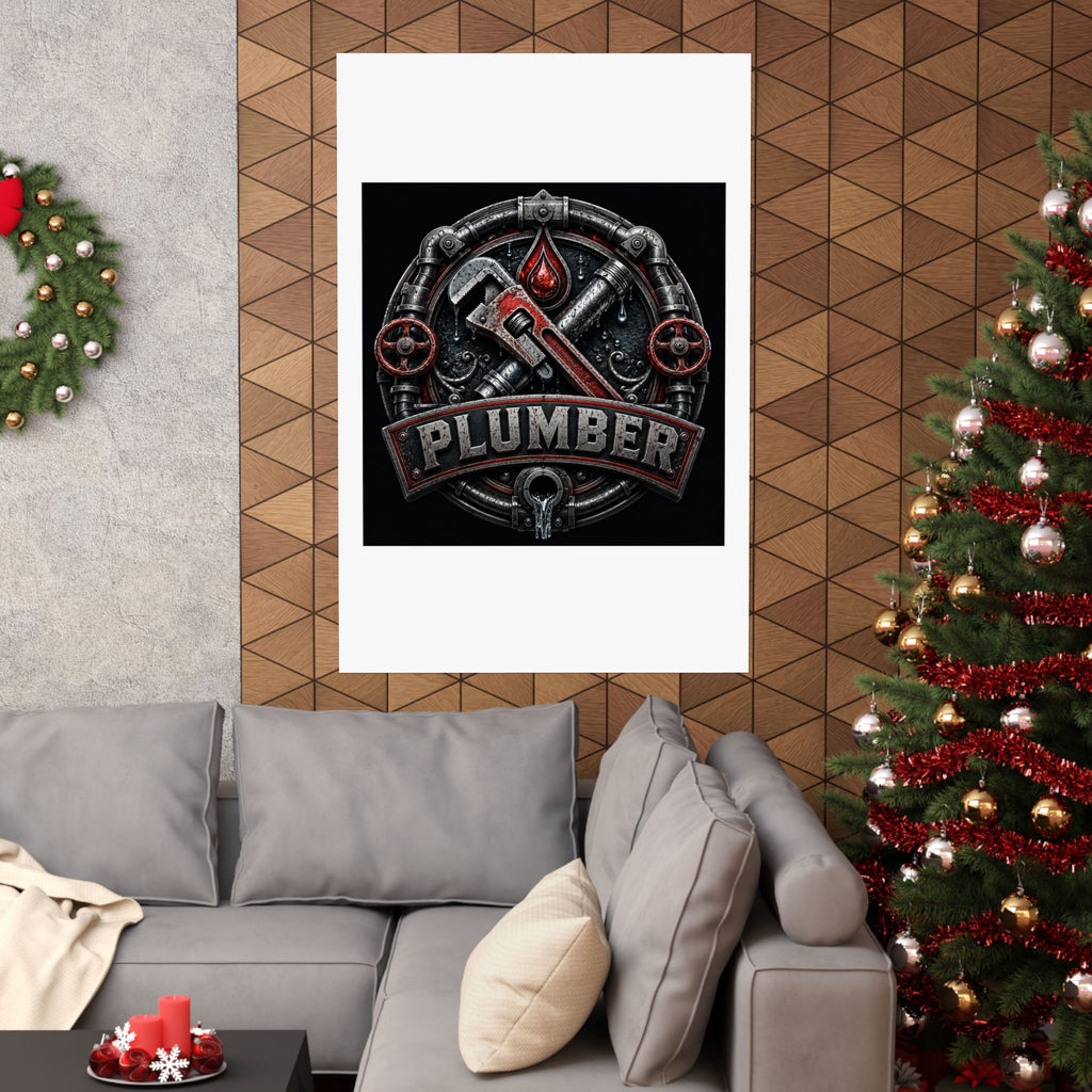 Proud Plumber Badge Poster