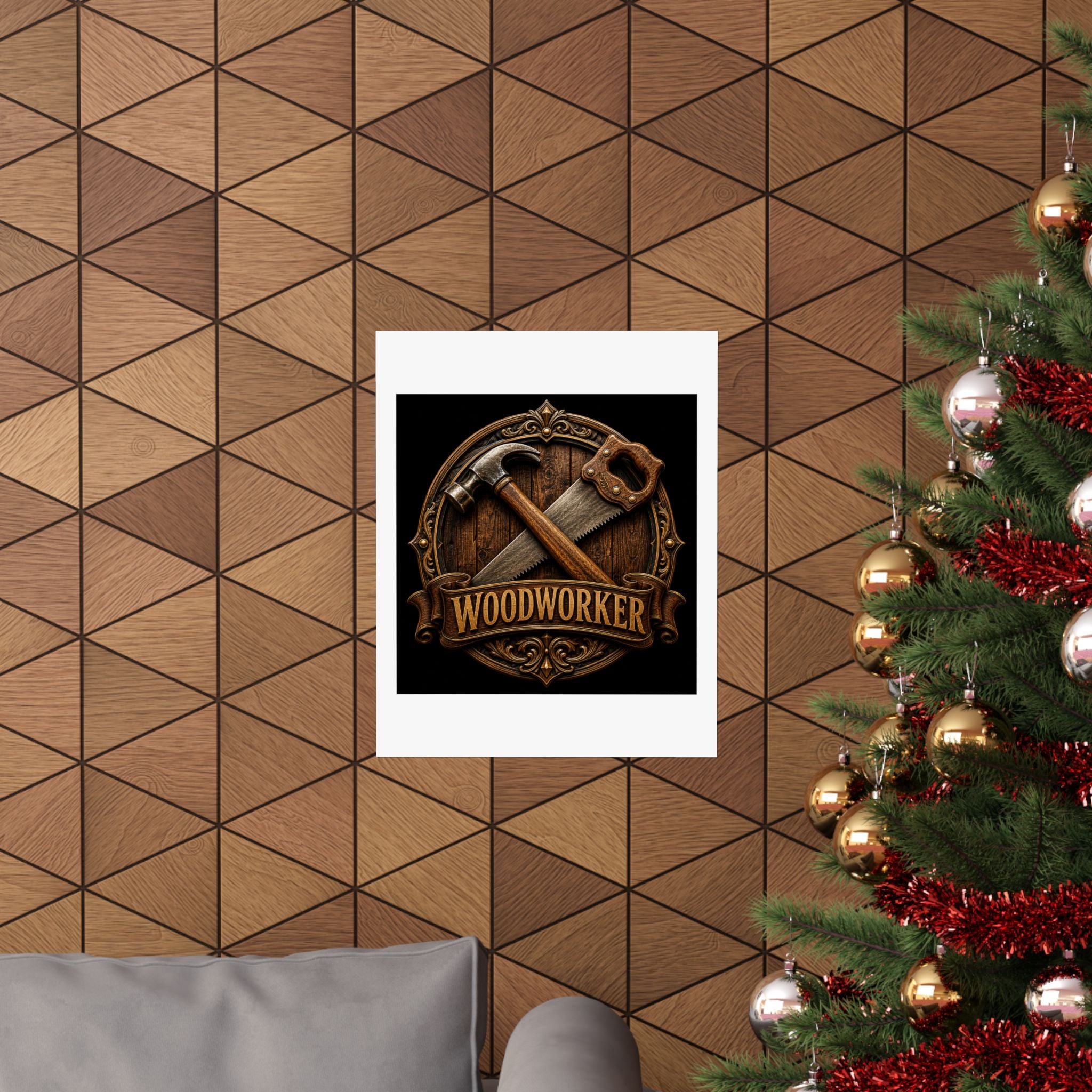 Proud Woodworker Badge Poster