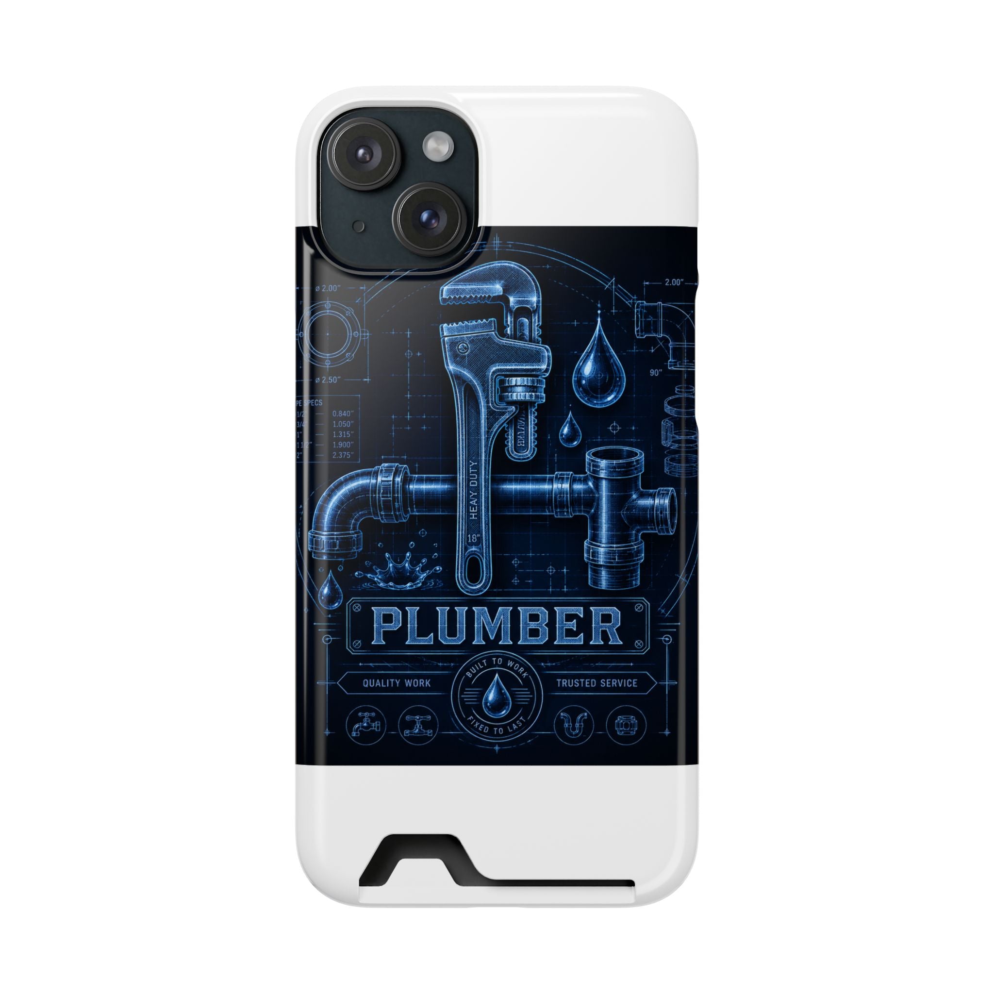 Proud Plumber Blueprint Phone Case