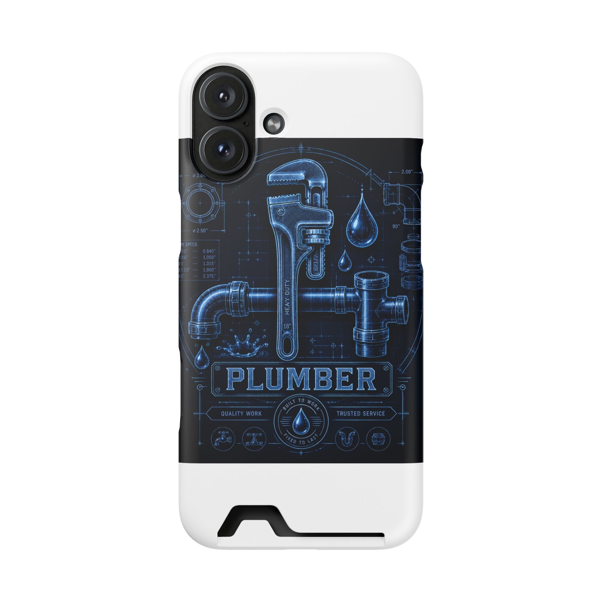 Proud Plumber Blueprint Phone Case