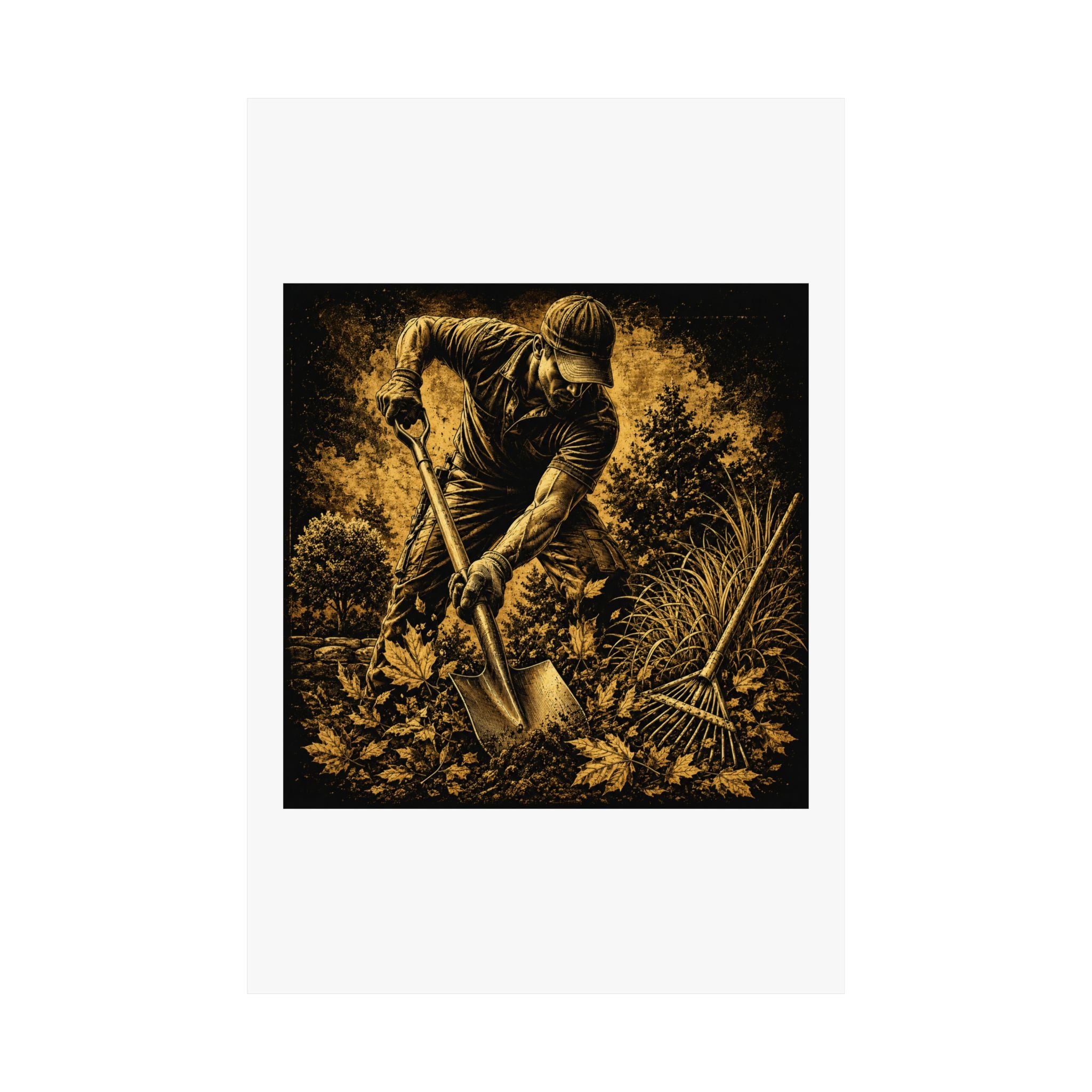 Garden Growth Requires Hard Work Poster