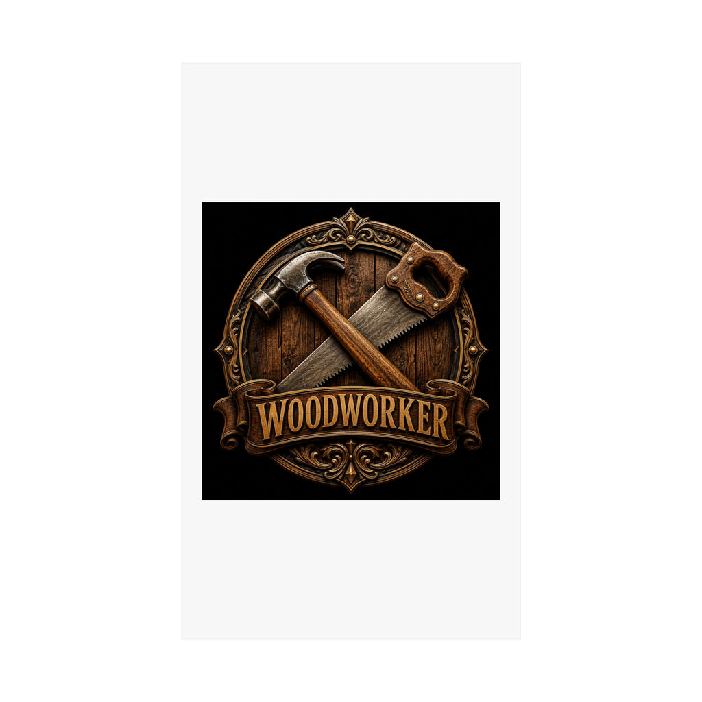 Proud Woodworker Badge Poster