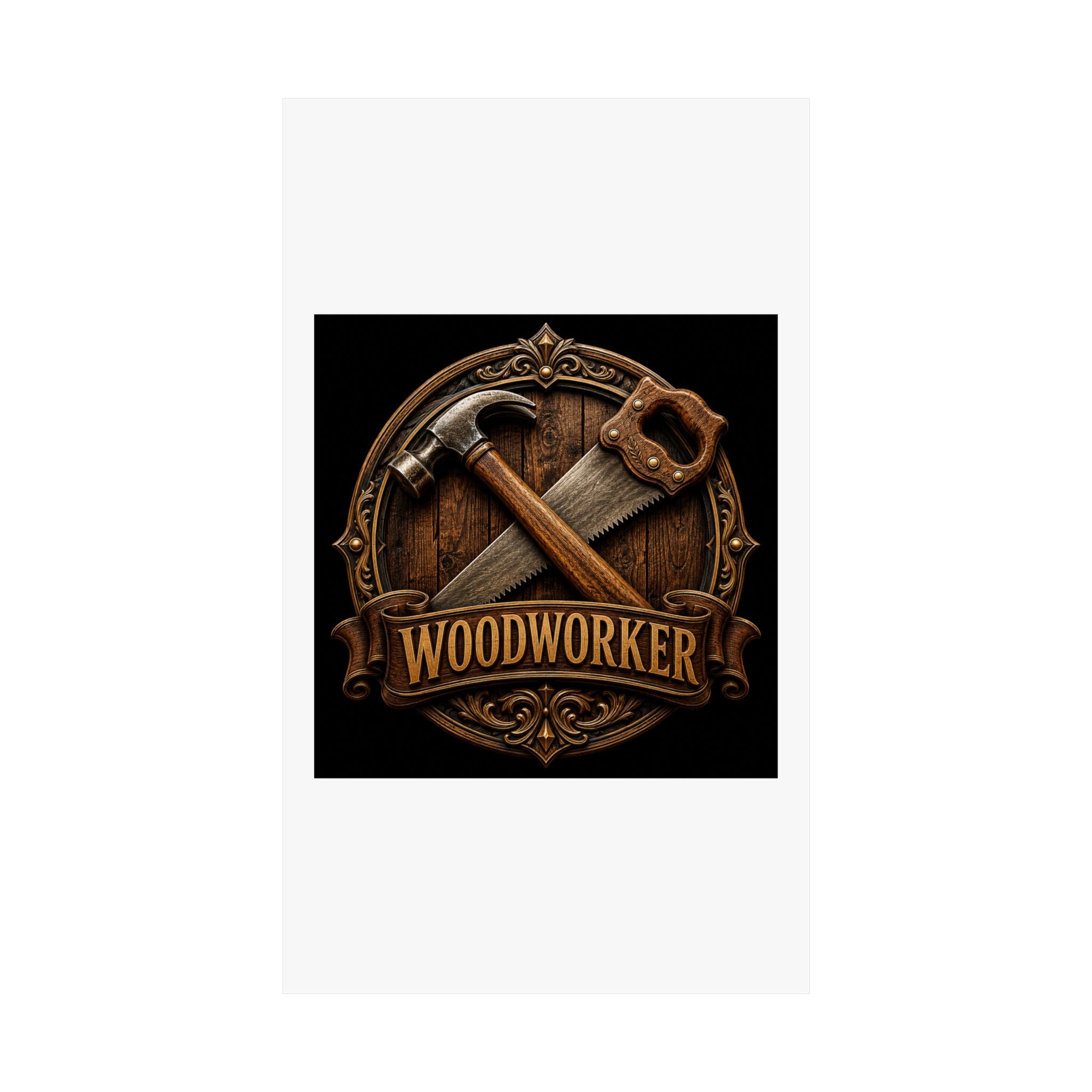 Proud Woodworker Badge Poster