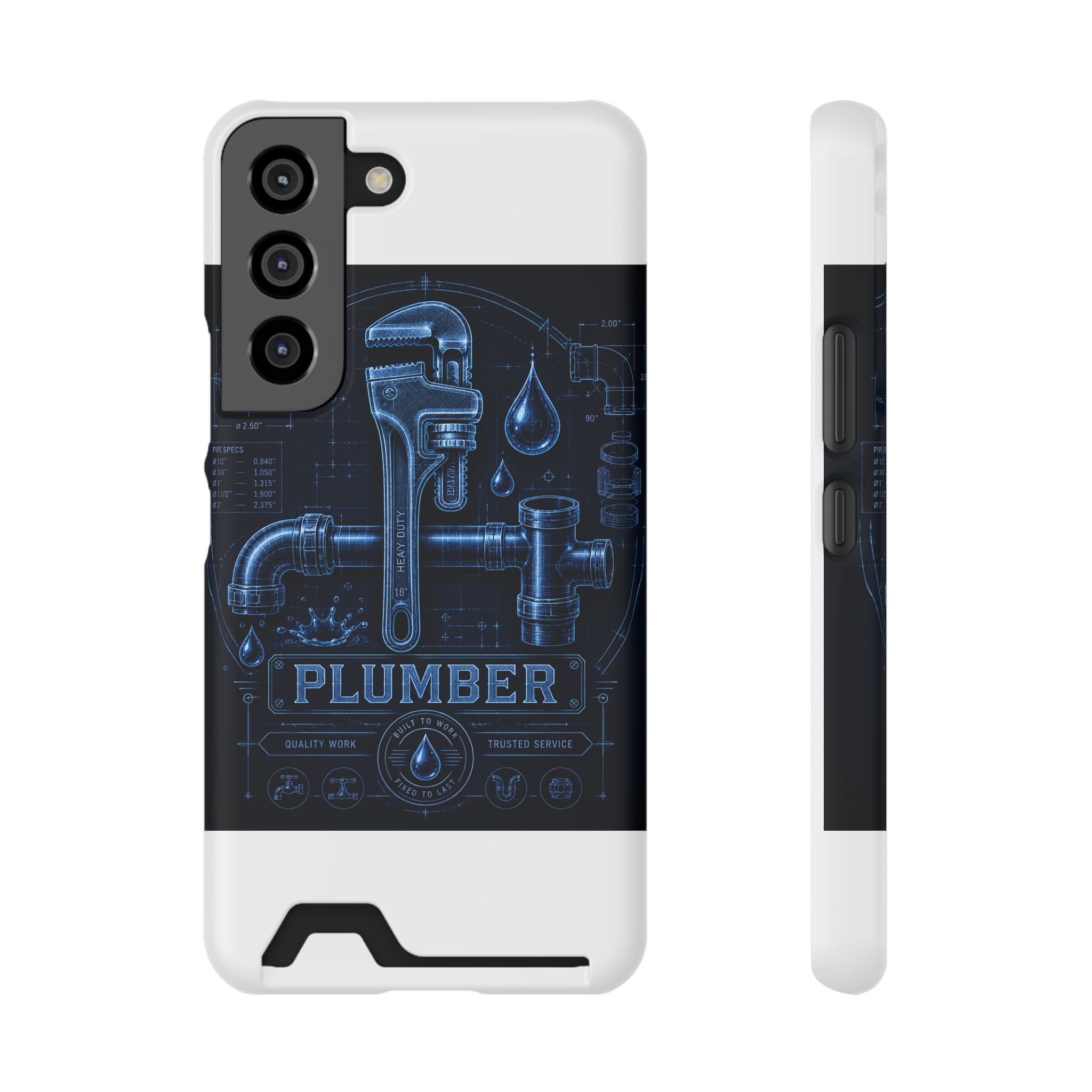 Proud Plumber Blueprint Phone Case
