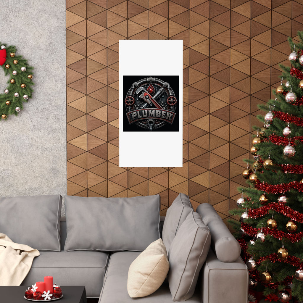 Proud Plumber Badge Poster