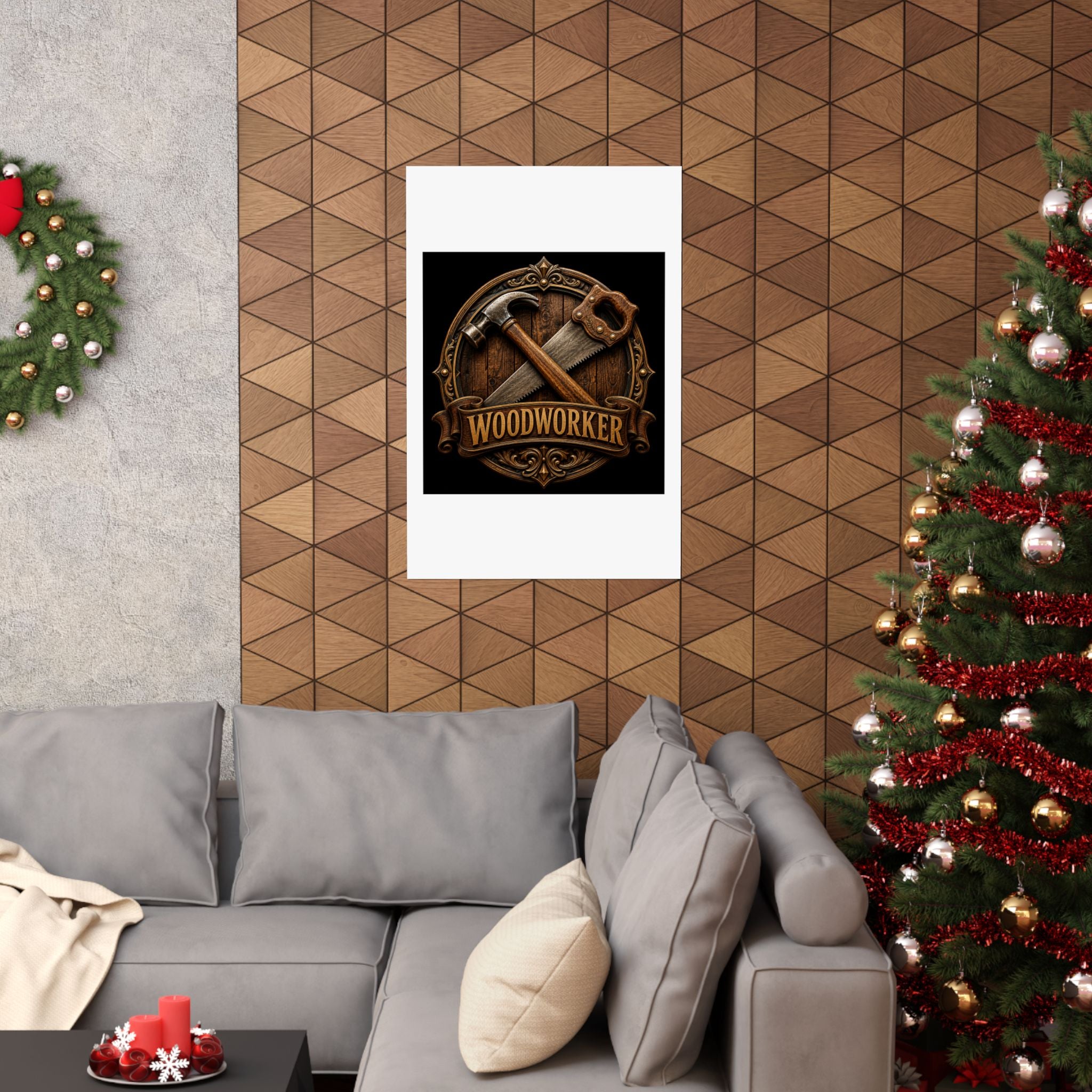 Proud Woodworker Badge Poster