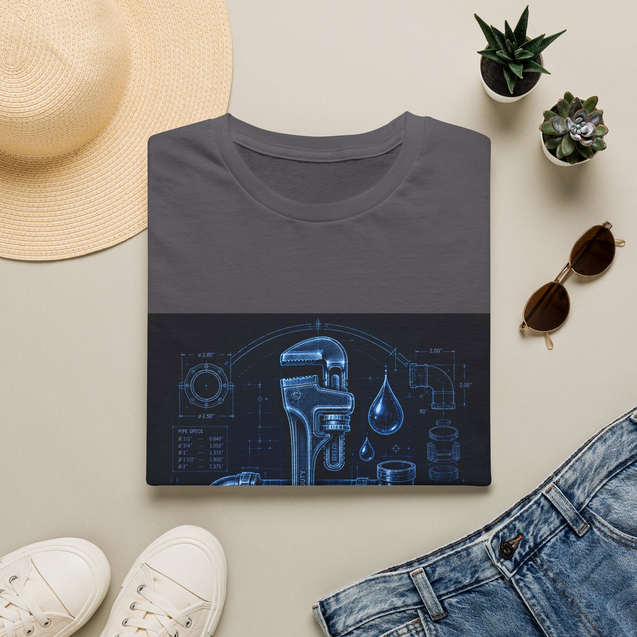 Proud Plumber Blueprint Classic Tee
