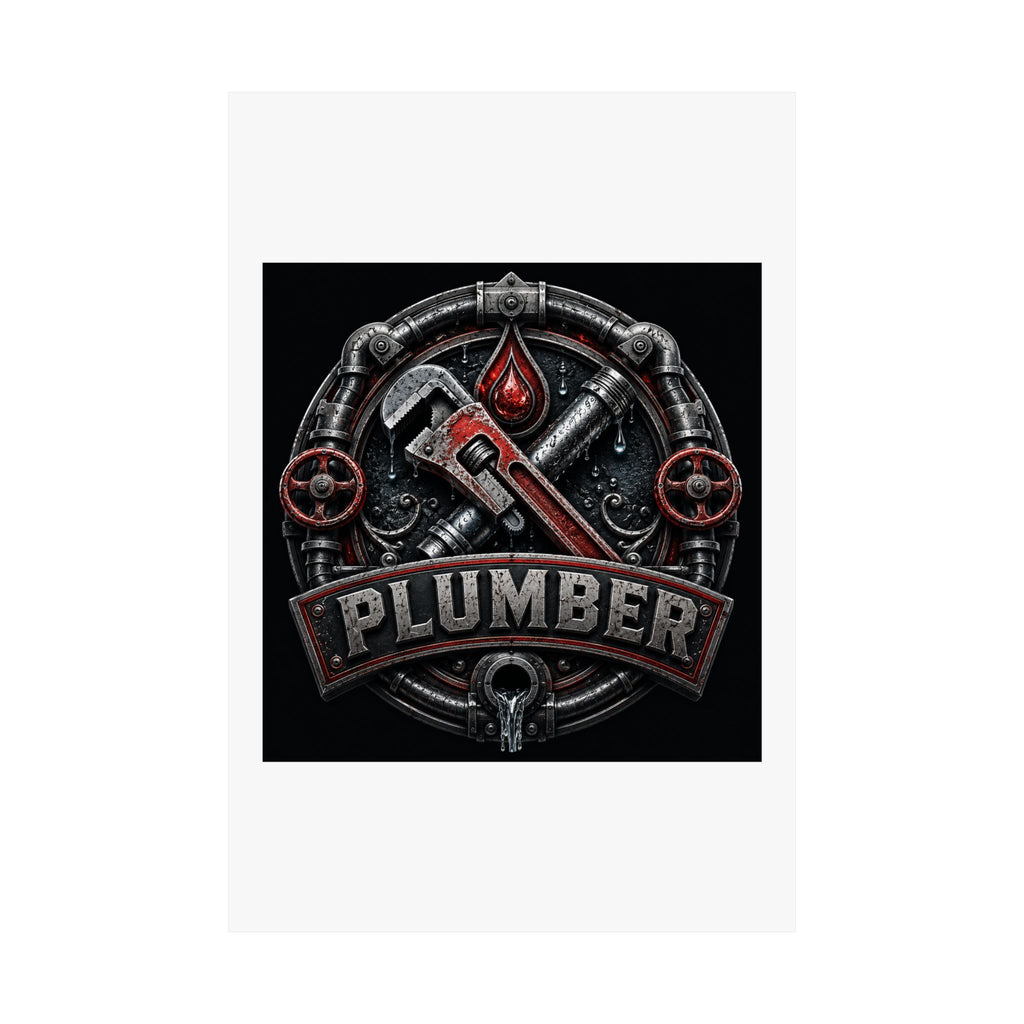 Proud Plumber Badge Poster