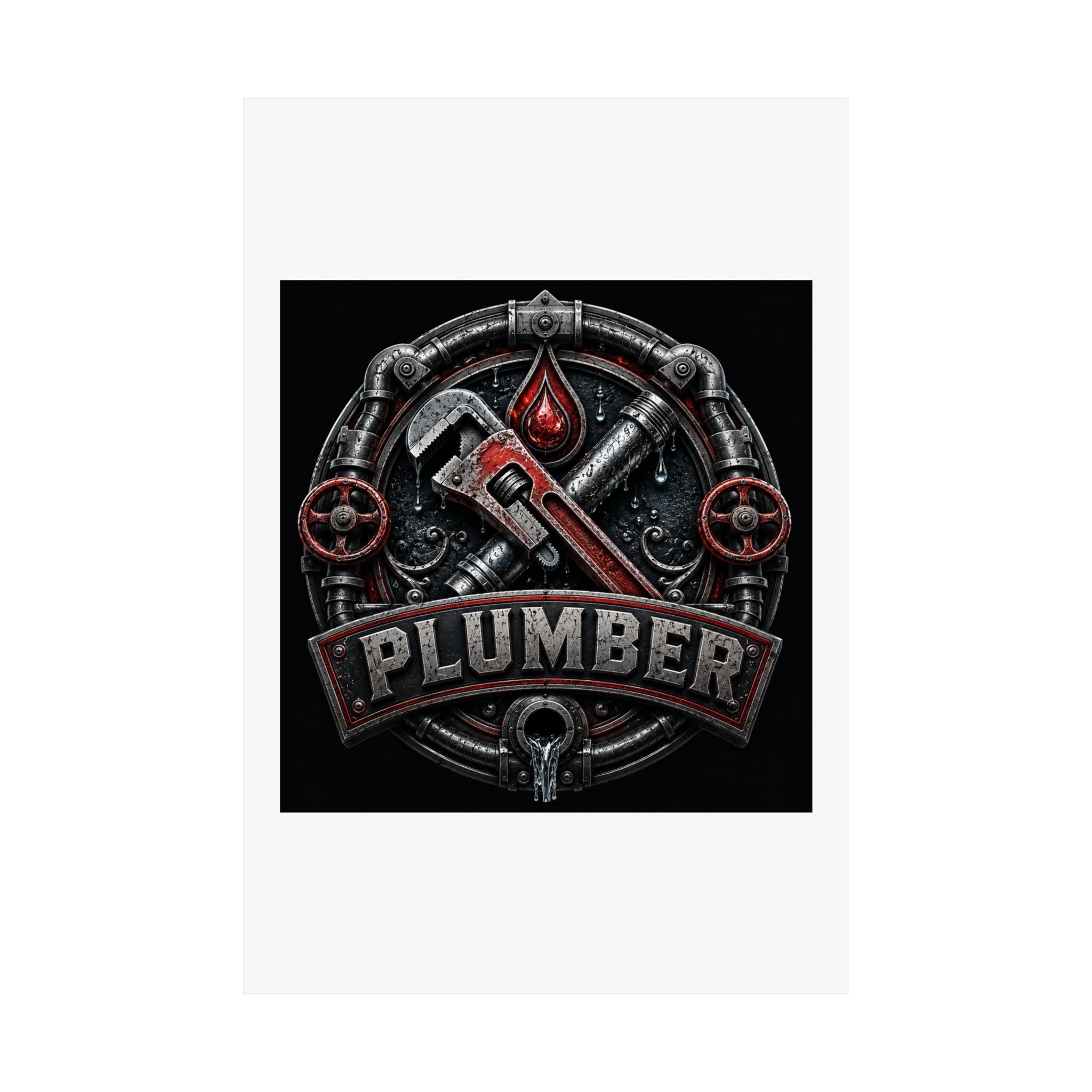 Proud Plumber Badge Poster