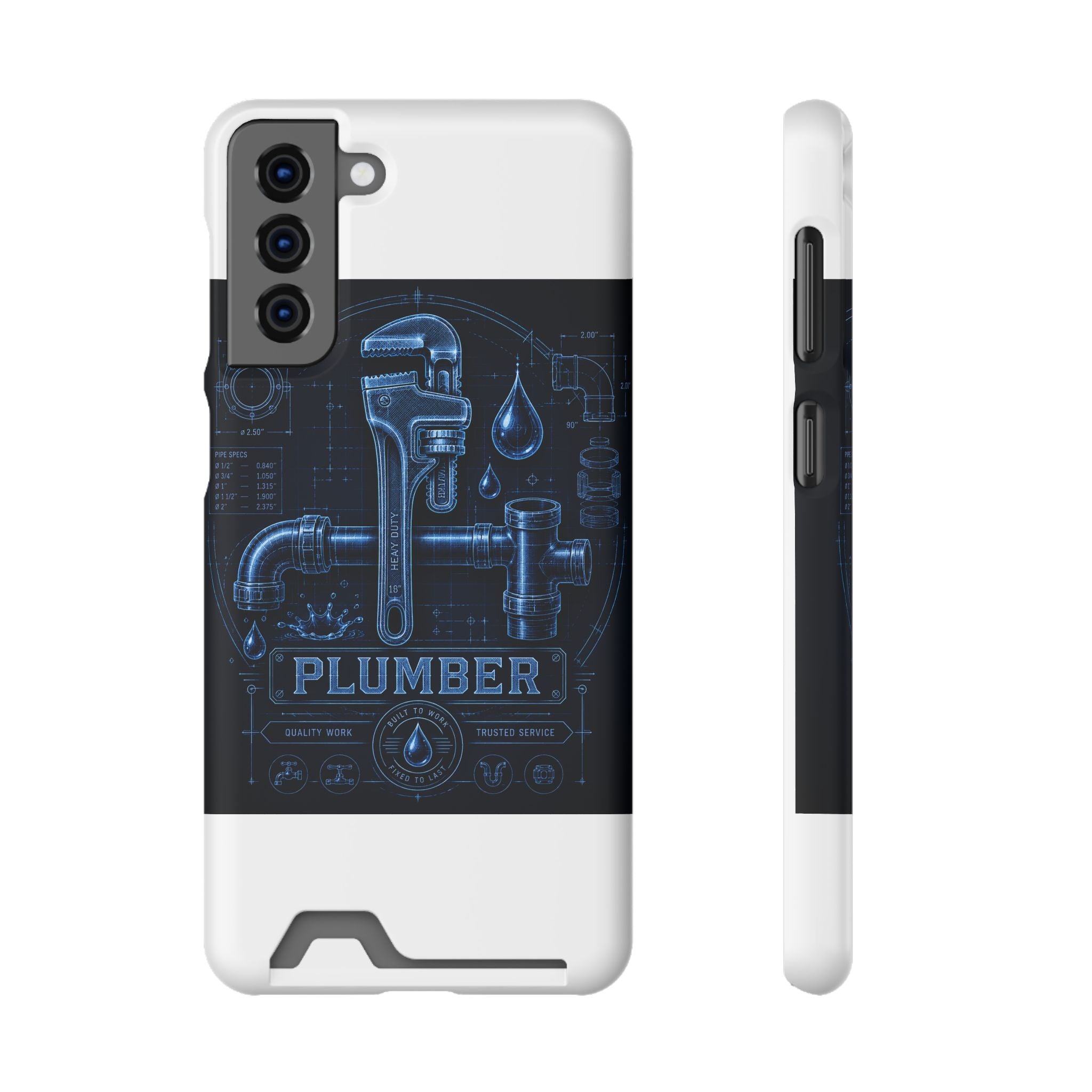 Proud Plumber Blueprint Phone Case