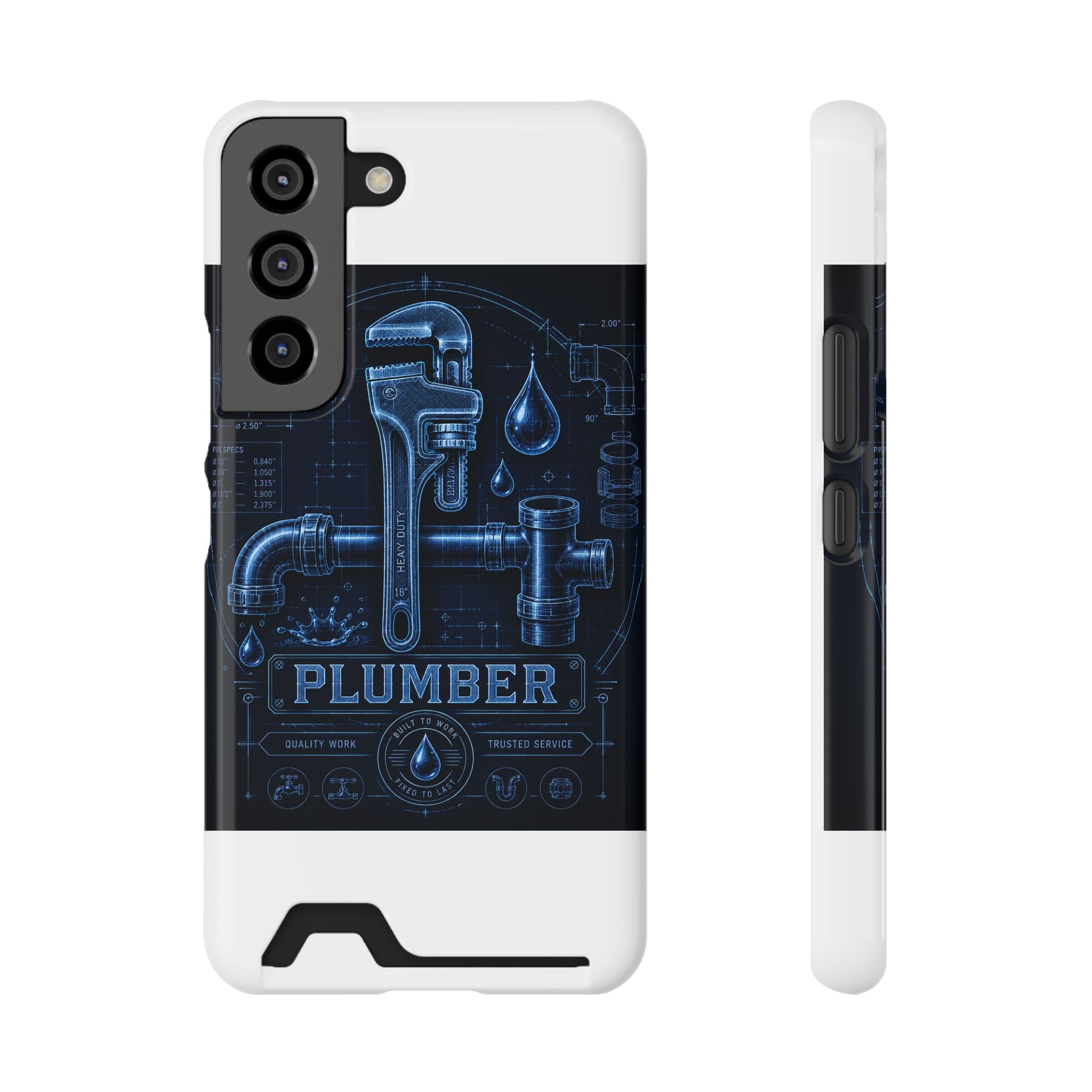 Proud Plumber Blueprint Phone Case
