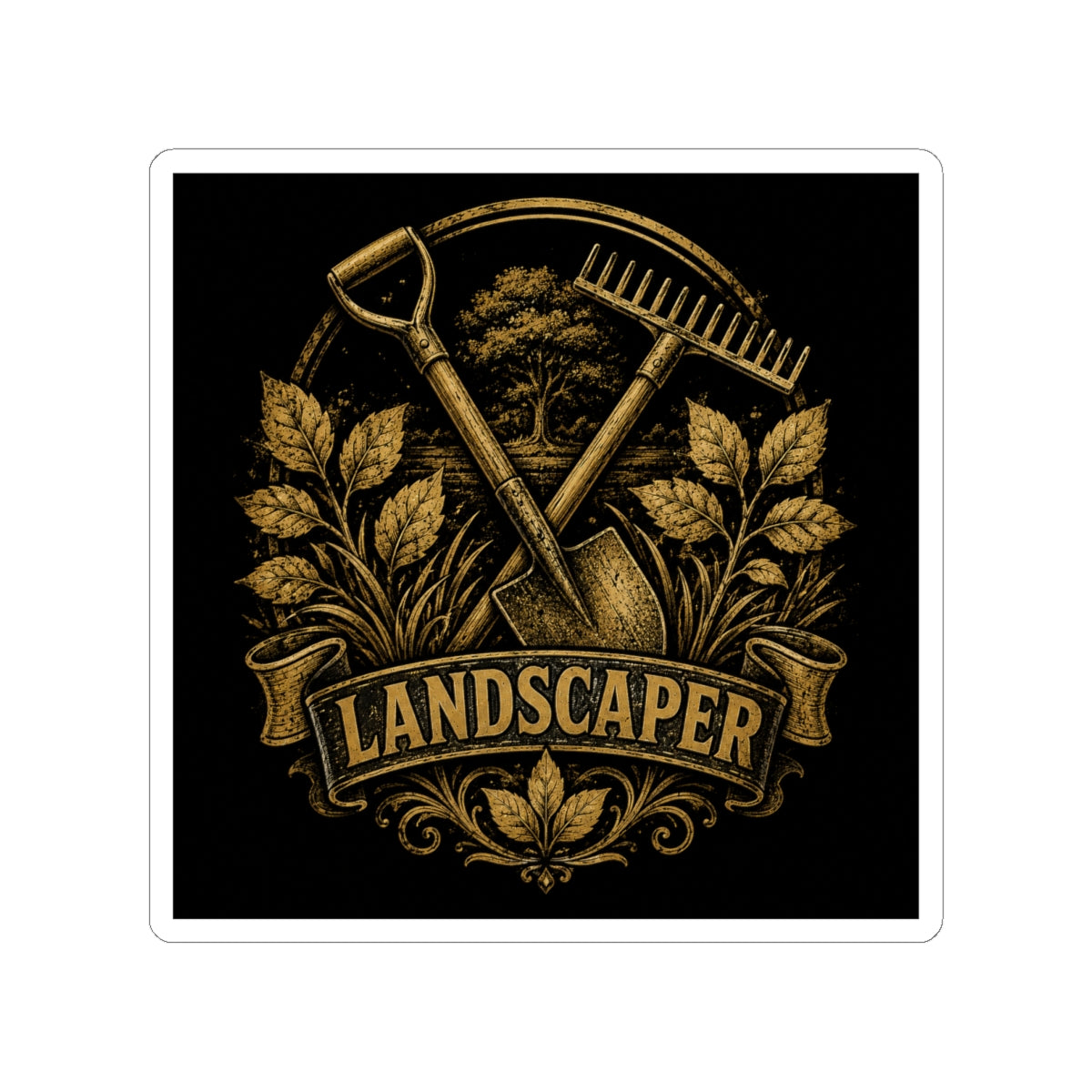 Proud Landscaper Badge Sticker