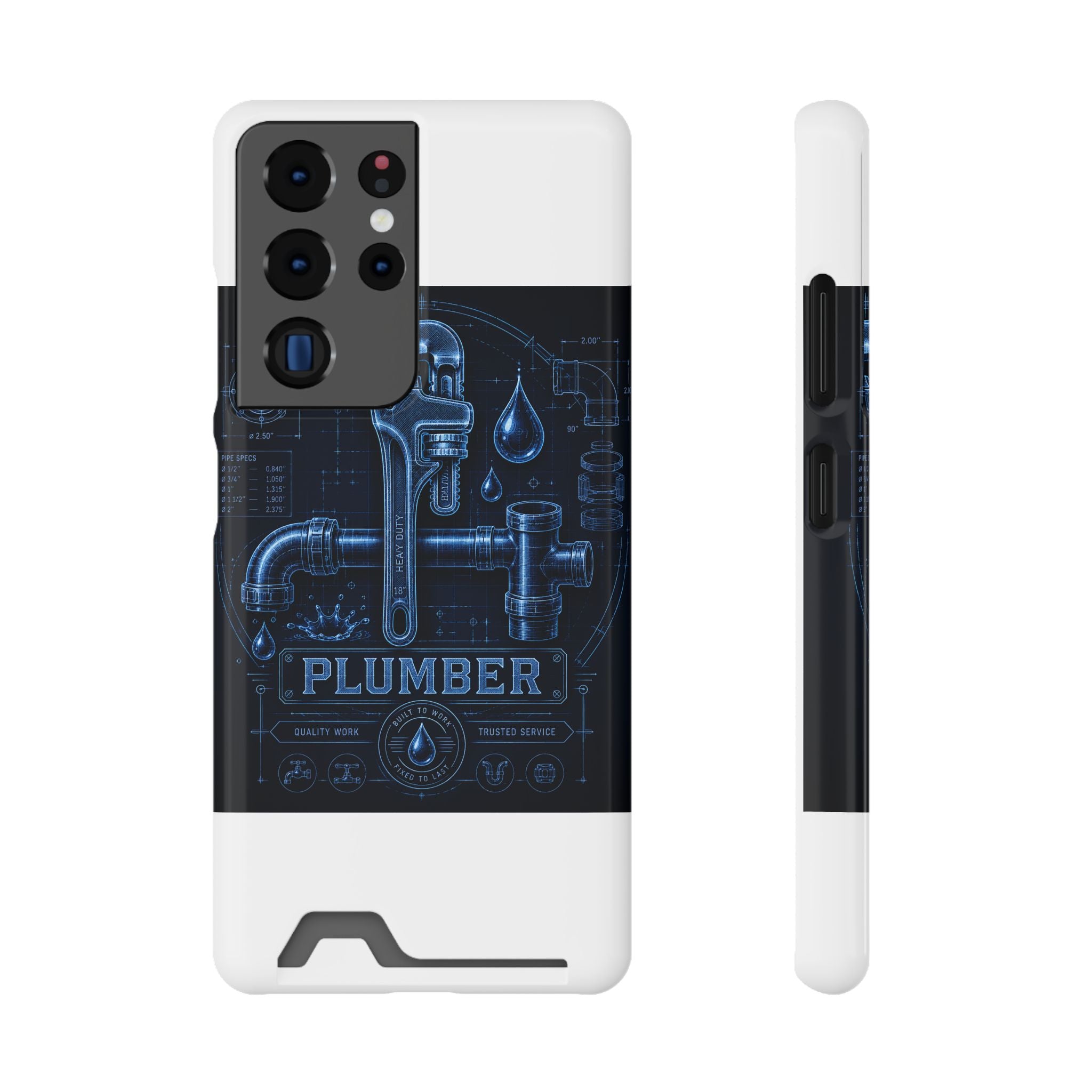 Proud Plumber Blueprint Phone Case