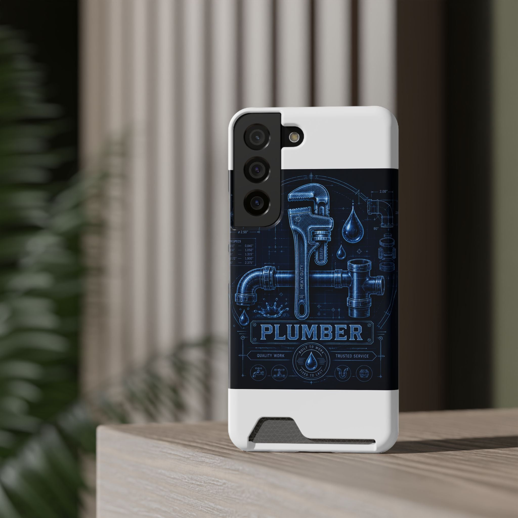 Proud Plumber Blueprint Phone Case