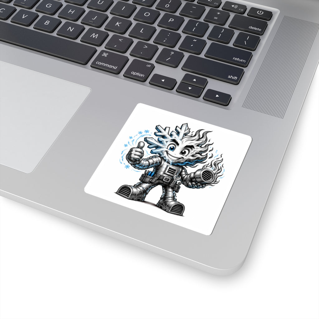 Chilly Robot Snowflake Buddy Sticker