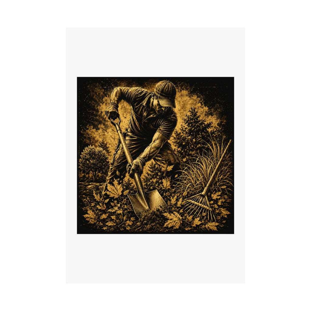Garden Growth Requires Hard Work Poster
