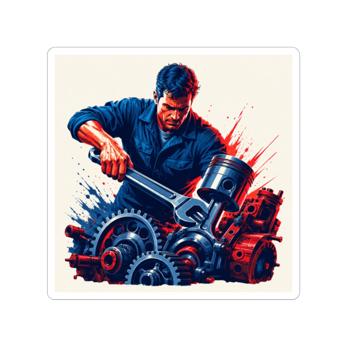 Tighten Up The Engine Sticker