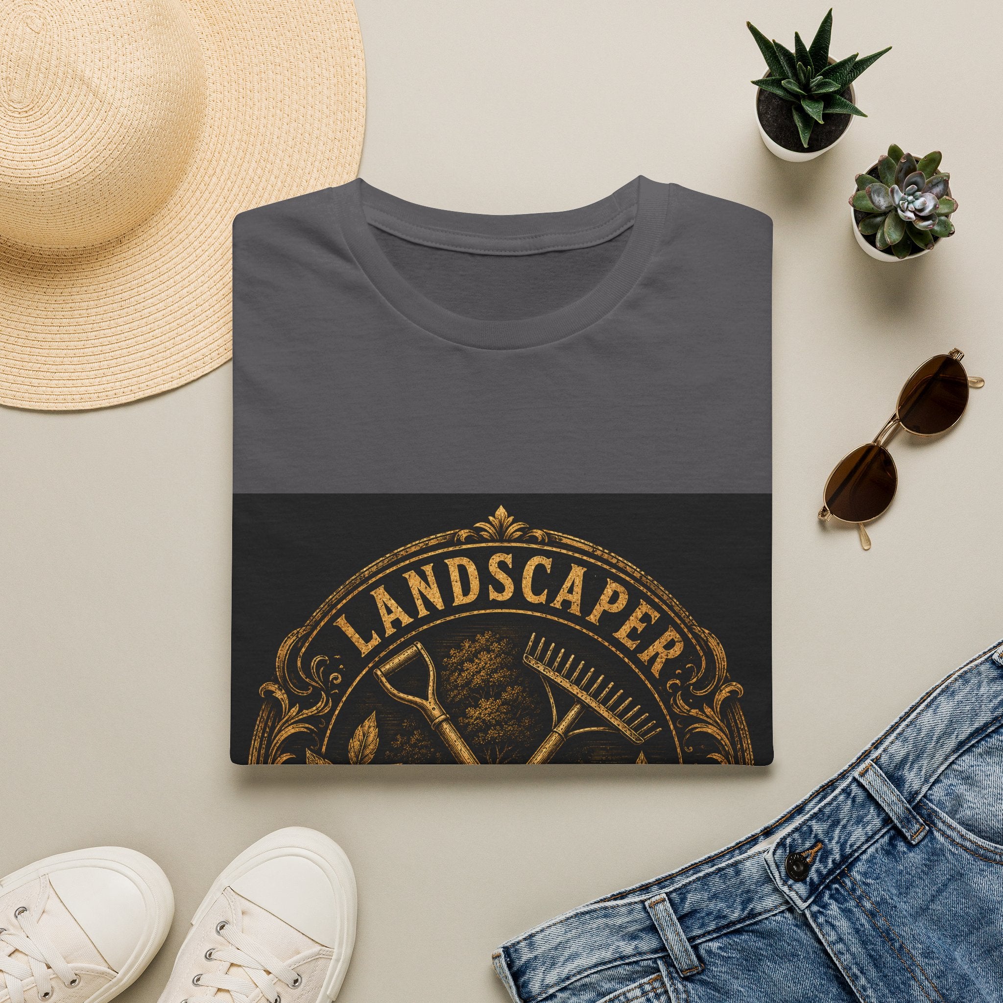 Golden Landscaper Emblem Classic Tee