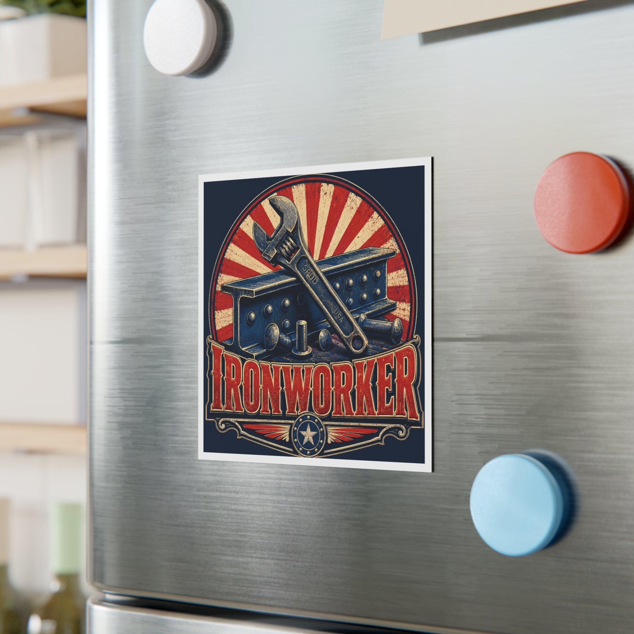 American Ironworker Pride Magnet