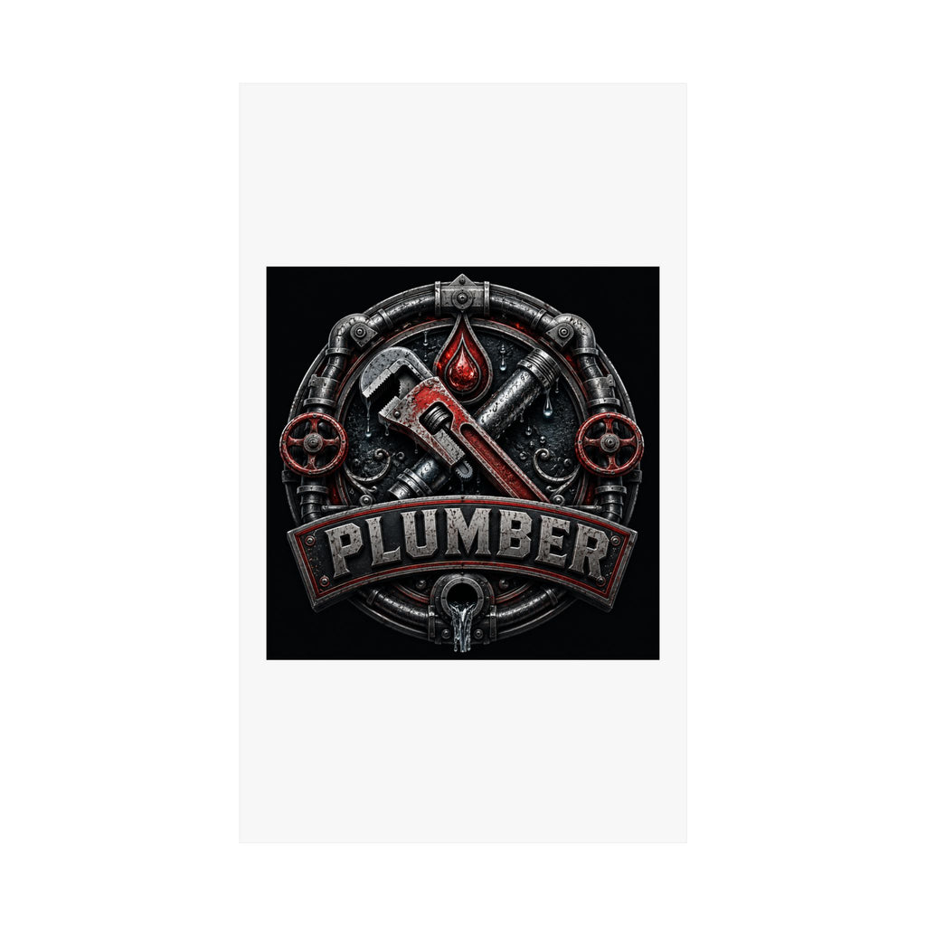 Proud Plumber Badge Poster