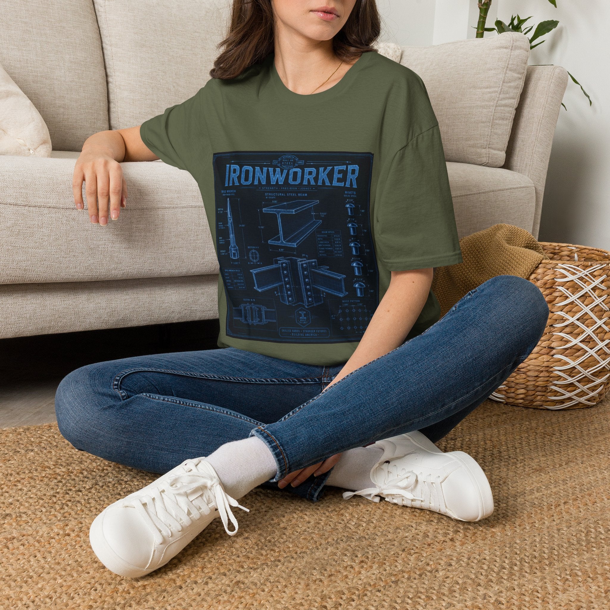 Ironworker Structural Steel Blueprint Classic Tee