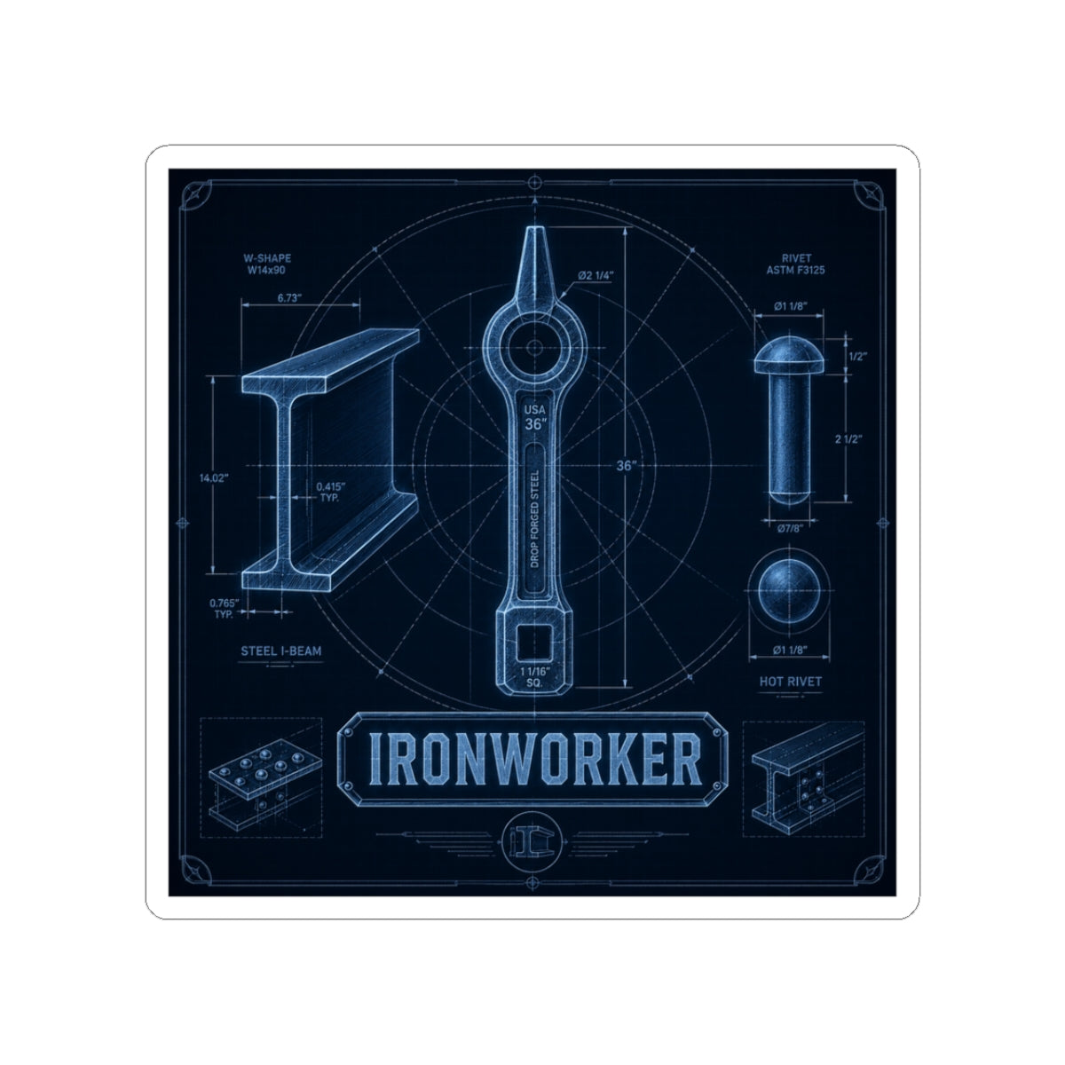 Ironworker Pride Sticker
