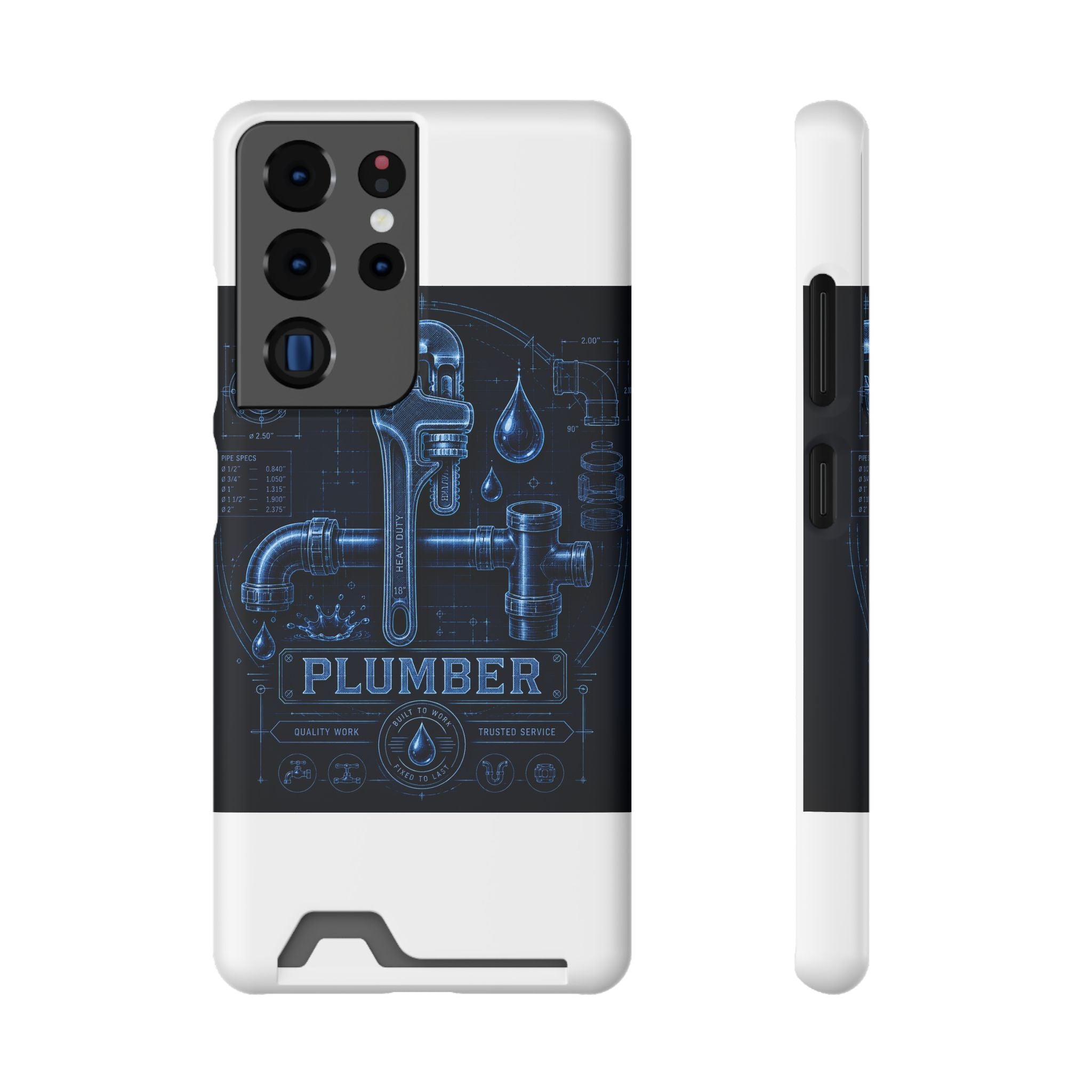 Proud Plumber Blueprint Phone Case