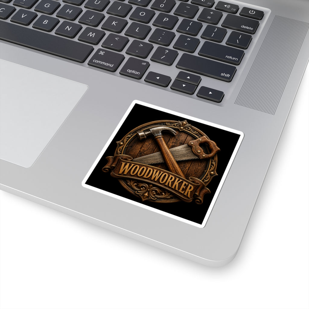 Proud Woodworker Badge Sticker